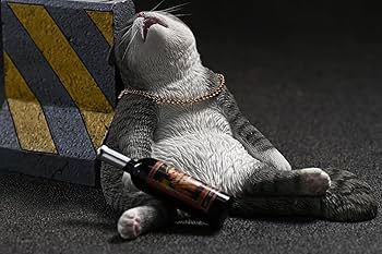 Amazon | HiPlay JXK 1/6 酔っ払い猫 JXK187A 動物 フィギュア