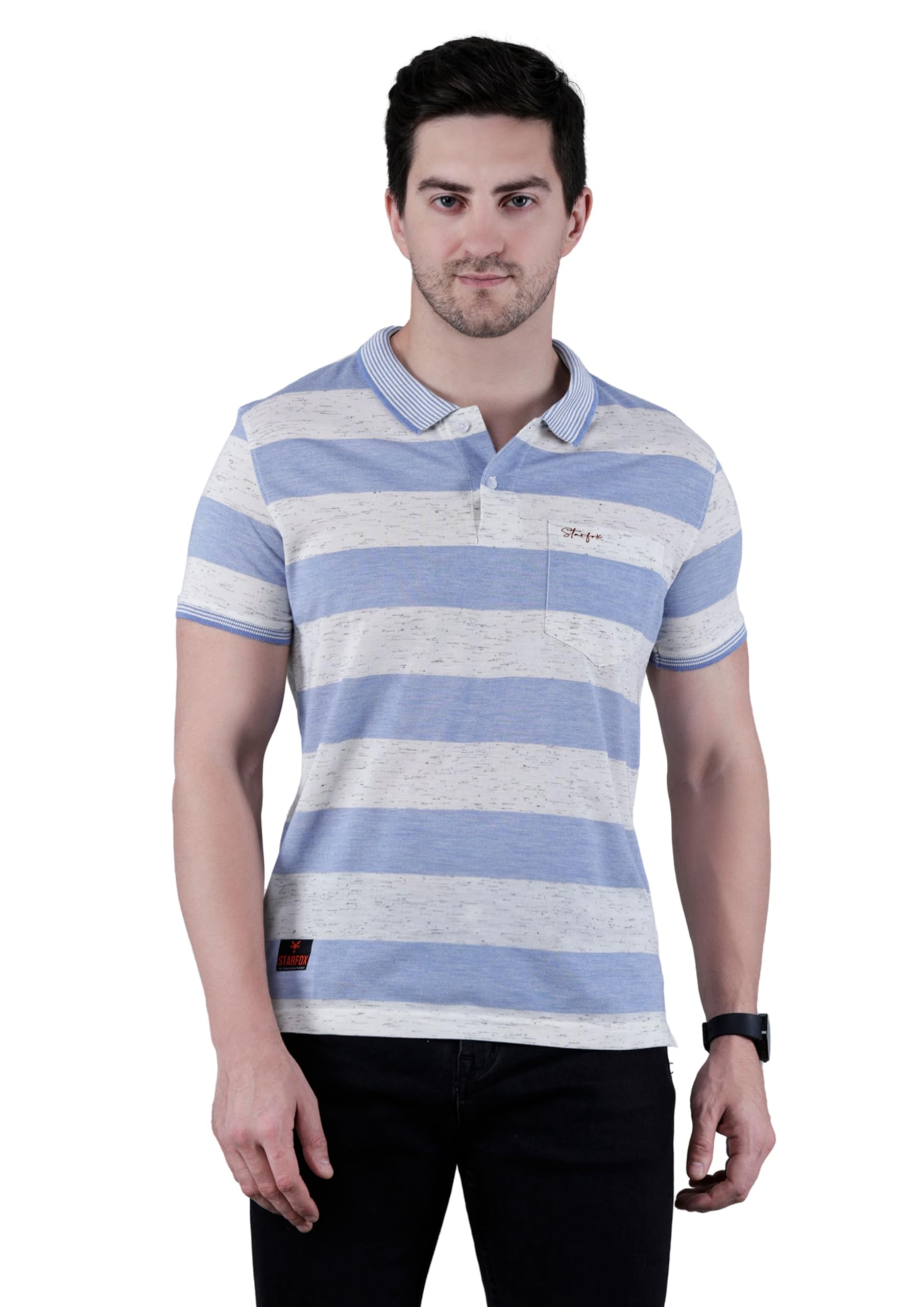starfox Men's Tshirts Ragular Fit Half Sleeve Printed Cotton Polo Tshirts (Pack of 1)-picture-11