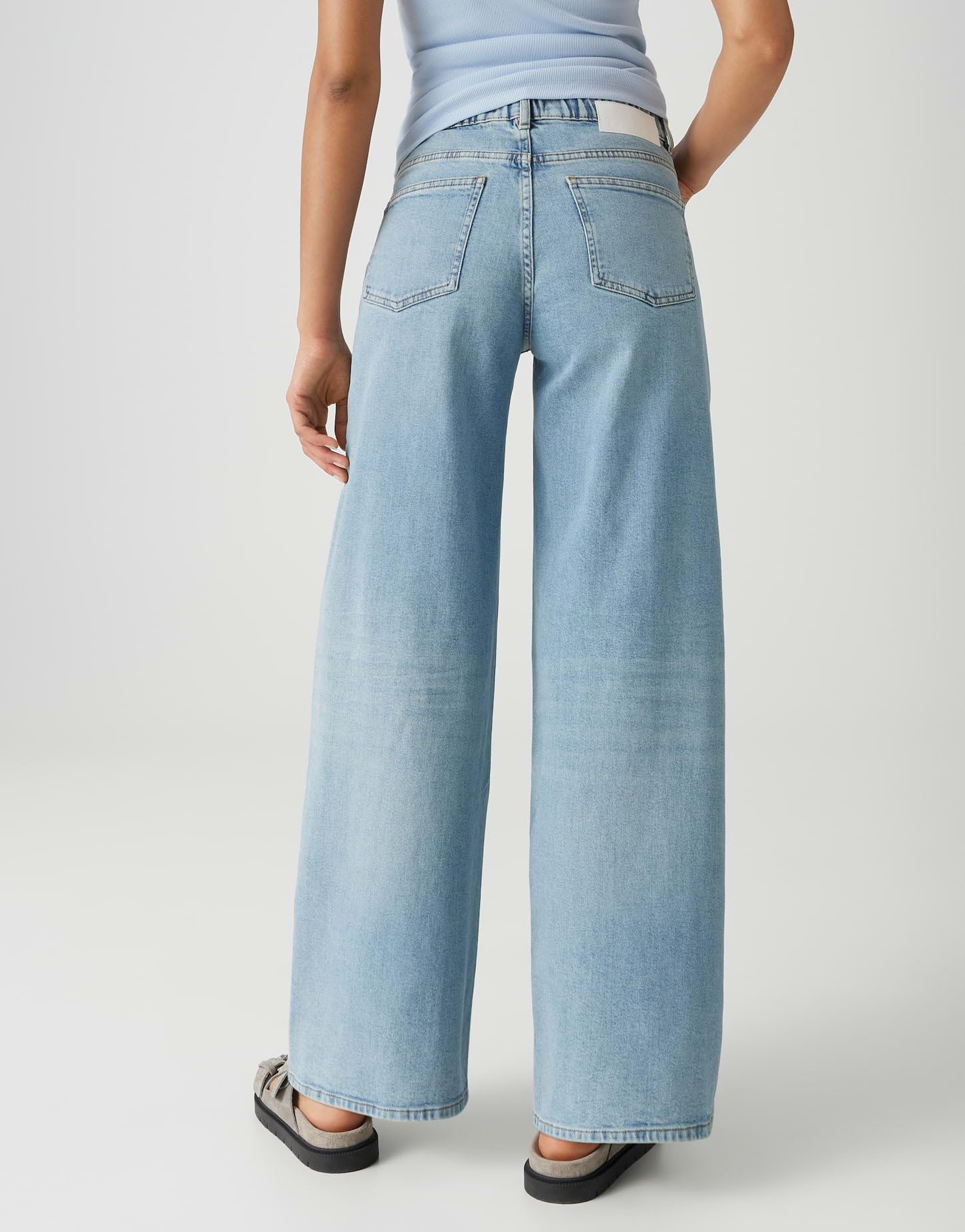 OPUS Damen Palazzo | MIVA Retro Palazzo Jeans mit elastischem Komfortbund Mid Rise