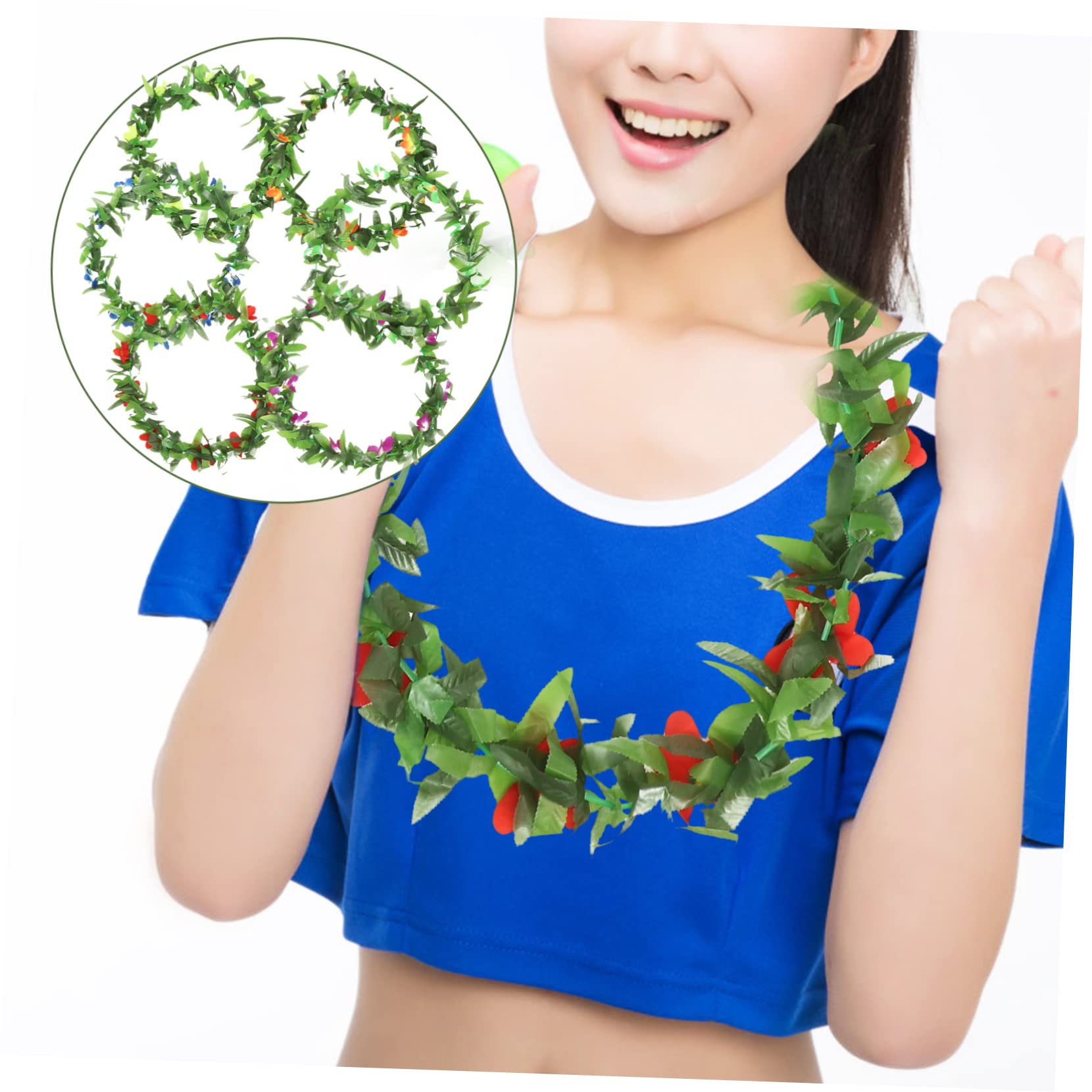 Ciieeo 4 Sätze Hawaiianische Blumenkette Luau Party Dekoration Für Strand Und Mottopartys Wiederverwendbar Für Hochzeiten Und Sommerfeste 6 Stück * 4
