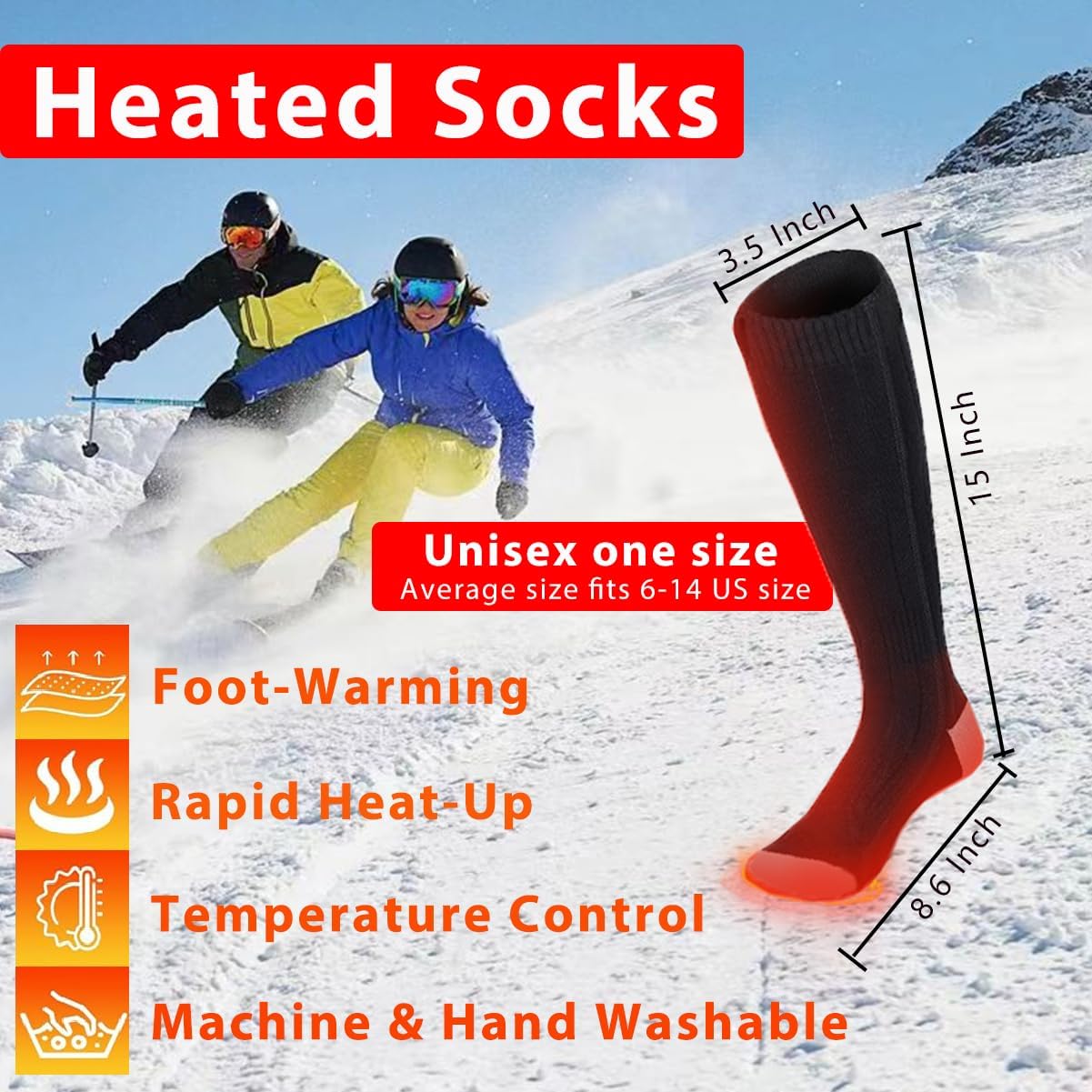 Product Image 1 showing sock features