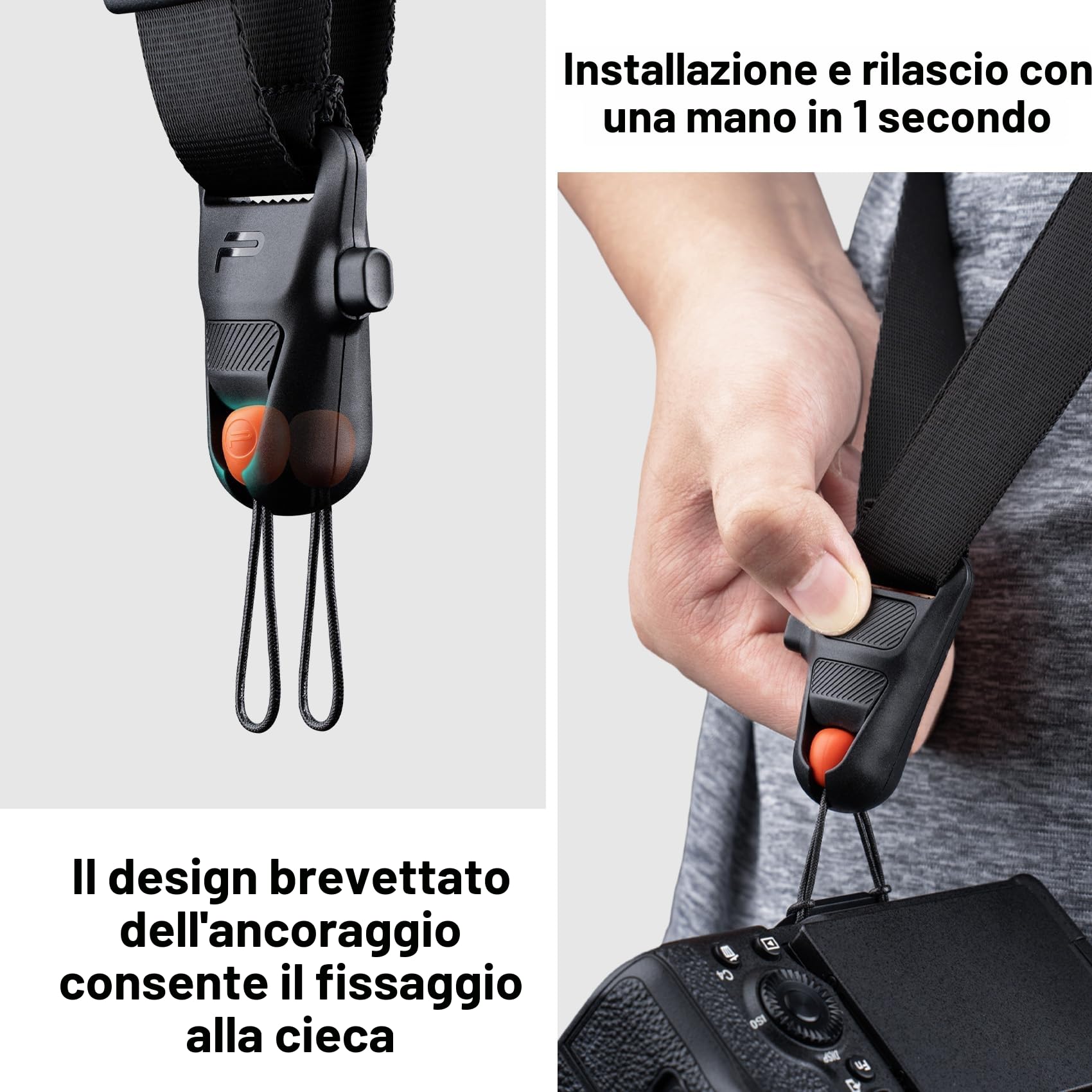 PGYTECH Camera Strap Master, Imbragatura Doppia Spalla in Pelle per 3 Fotocamere, Imbragatura Fotocamera Regolabile per Fotografi Professionisti