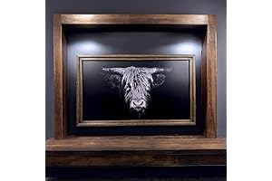 Rustic Dark Wood Stain Frame TV Frame for Samsung The Frame TV