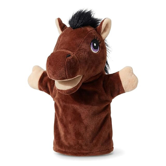 LOMTRATS Marionetas de mano para niños pequeños con lobos, tigres, leones, monos y bocas abiertas móviles, ideales para contar historias, enseñar y regalar
