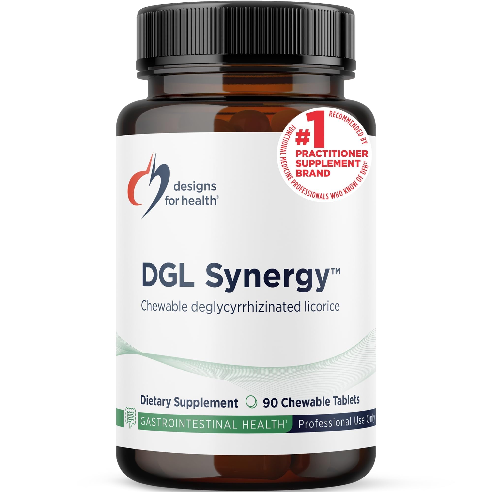 Designs for Health Deglycyrrhizinated Licorice Root Chewables - DGL Synergy 500mg Licorice Supplement to Support Digestion - Pleasant-Tasting, Non-GMO + Sugar Free (90 Chewable Tablets)
