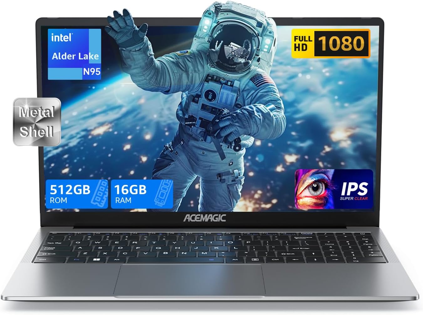 ACEMAGIC Laptop Computer 15.6 inch - Ryzen 3 4300U Processor Notebook Laptops Up to 3.7GHz (Beat N95),16GB DDR4 512GB SSD Student Laptop with Metal Body Support WiFi, BT5.0