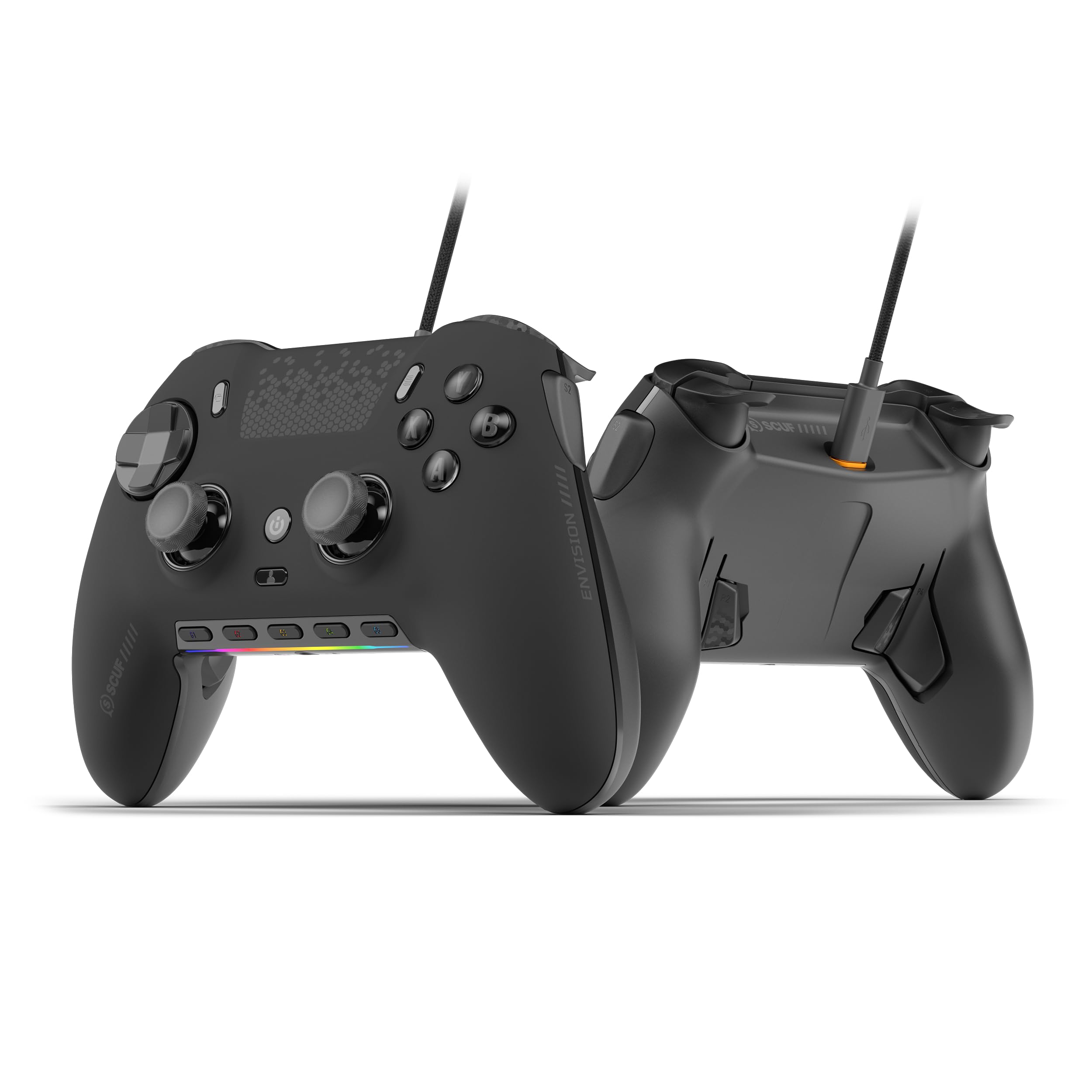 SCUF ENVISION V2 (2025) Controllore di gioco cablato per PC - Stick per i pollici anti-​drift - Cinque tasti G staccabili - Paddle posteriori staccabili - Nero