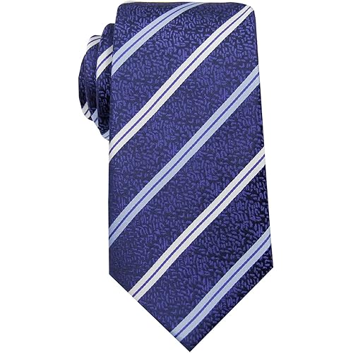 Luckyvestir Men's 3.15" Stripe Ties Classic Check Silk Business Necktie for Husband Father Valentine's day Father's Day Gift