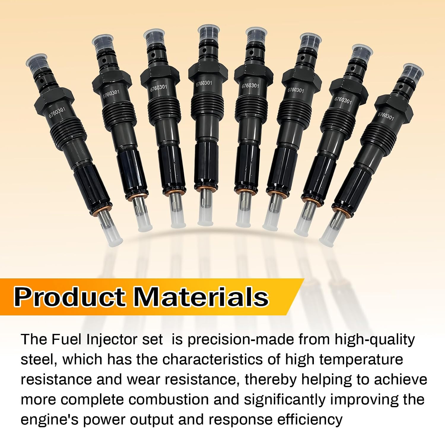 6760301 8 PCS Fuel Injector Nozzle Compatible with 1983-1994 Ford F250/F350 | JC3Z-9VE527-A Injector not compatible with Non Powerstroke Diesel Replace# E4TZ-9E527-B E8TZ-9E527-A