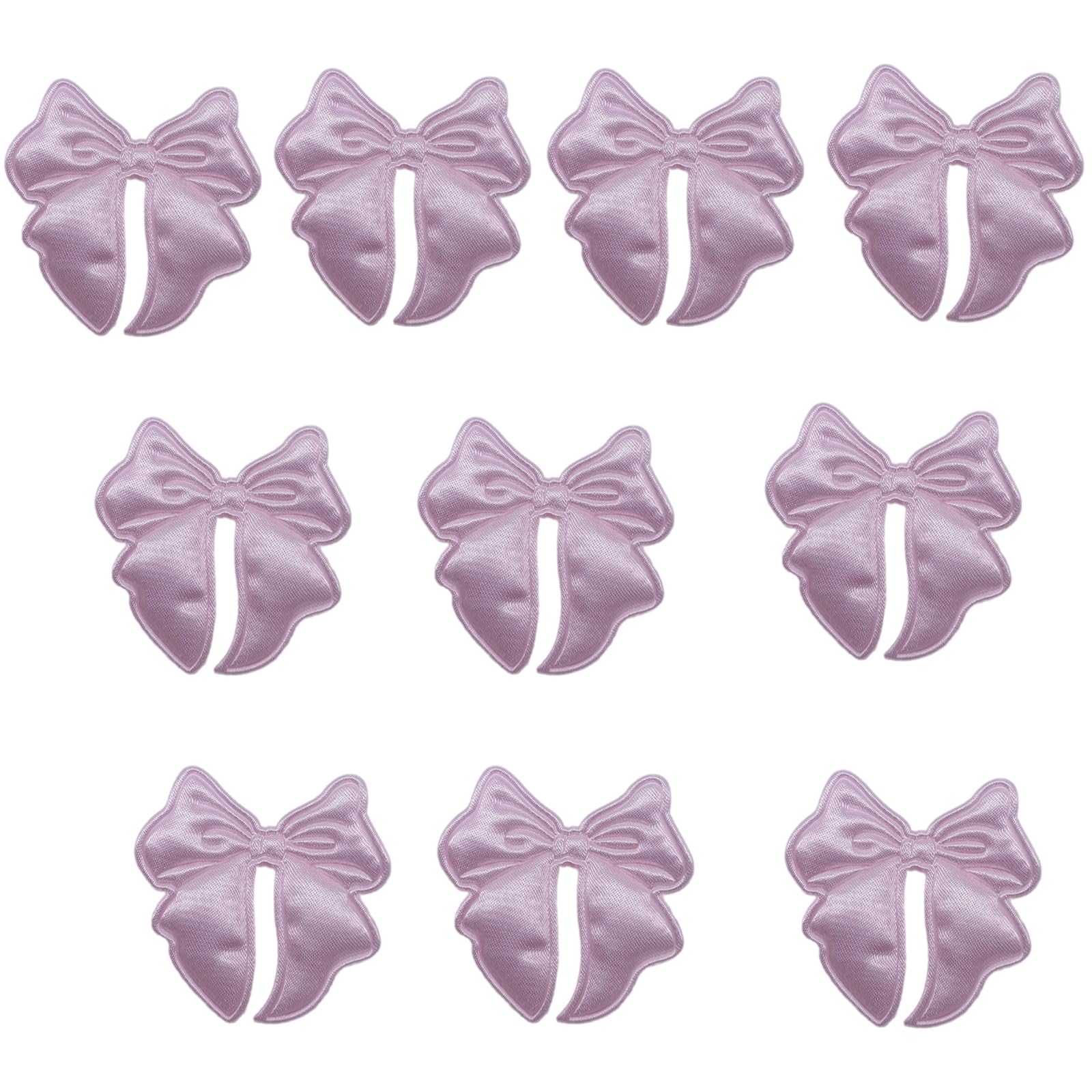 Jazuaiao 10 Pcs Bows Patches Double Side Decorative Sew on Applique Bowknot Embroidered