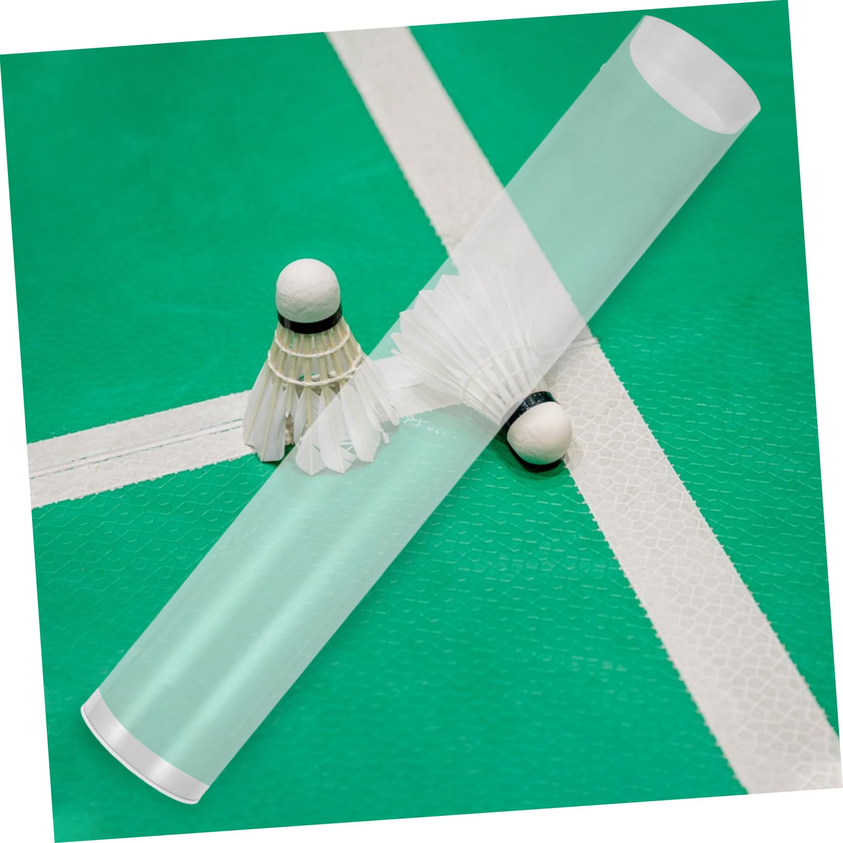 Transparenter Badminton Shuttlecock Behälter mit Deckeln Tragbarer Federball Aufbewahrungs Tube für Training Sport und Outdoor DIY Anpassbar für Spieler