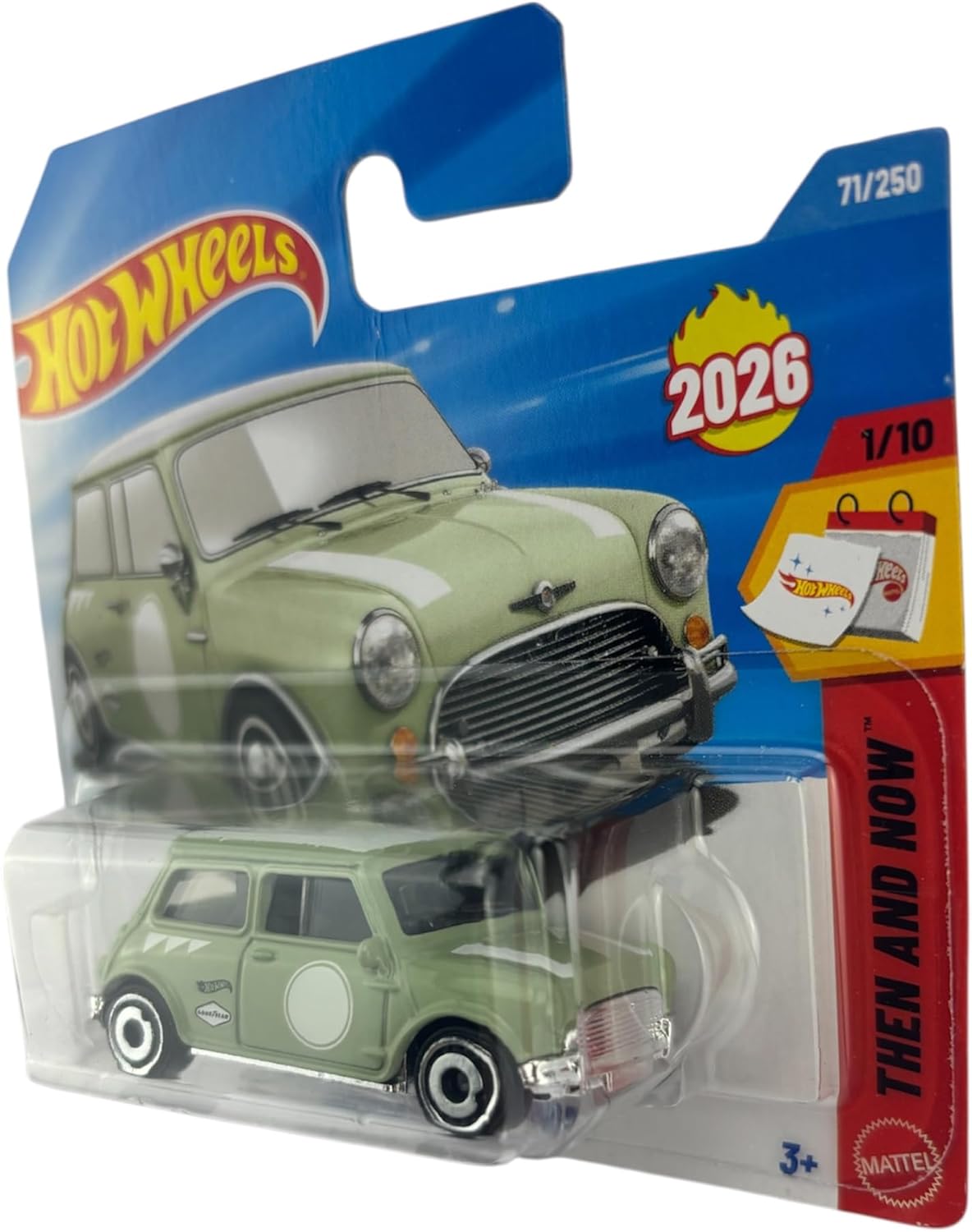 Hot Wheels Austin Mini Cooper S [Green] Then & Now 1/10, 71/250, New for 2026! 1:64 Scale Diecast Toy Vehicle