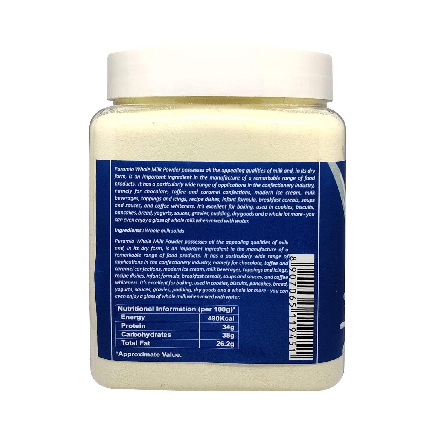 QURA Pełne mleko w proszku [100% naturalne], (600 gm)