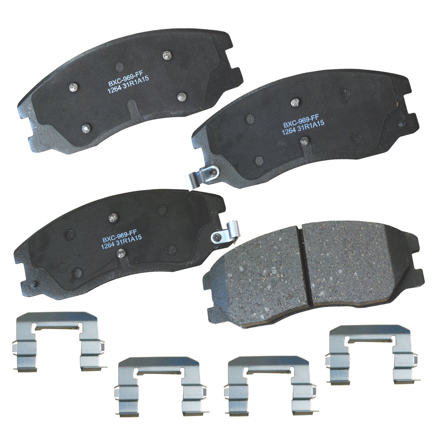 Bendix Premium SBC1264 Ceramic Front Brake Pads for Chevrolet Captiva Sport 2015-2008, Equinox 2009-2007, Pontiac Torrent 2009-2007, Saturn Vue 2010-2008, Suzuki XL-7 2009-2007