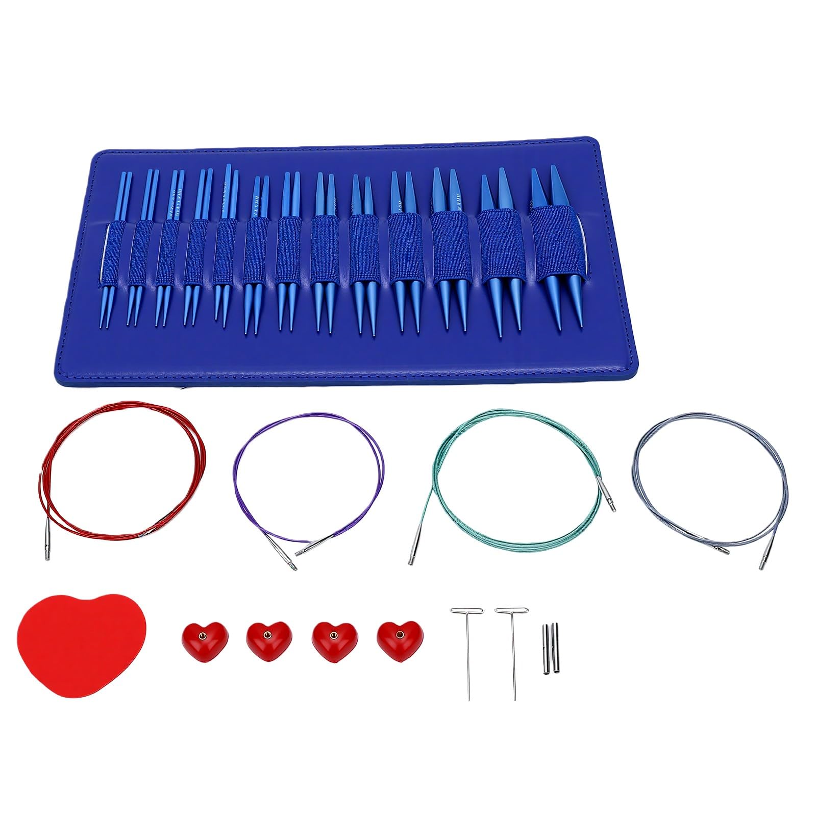Zhjvihx Agujas de Tejer Circulares Intercambiables, 13 Pares de 3,0 Mm a