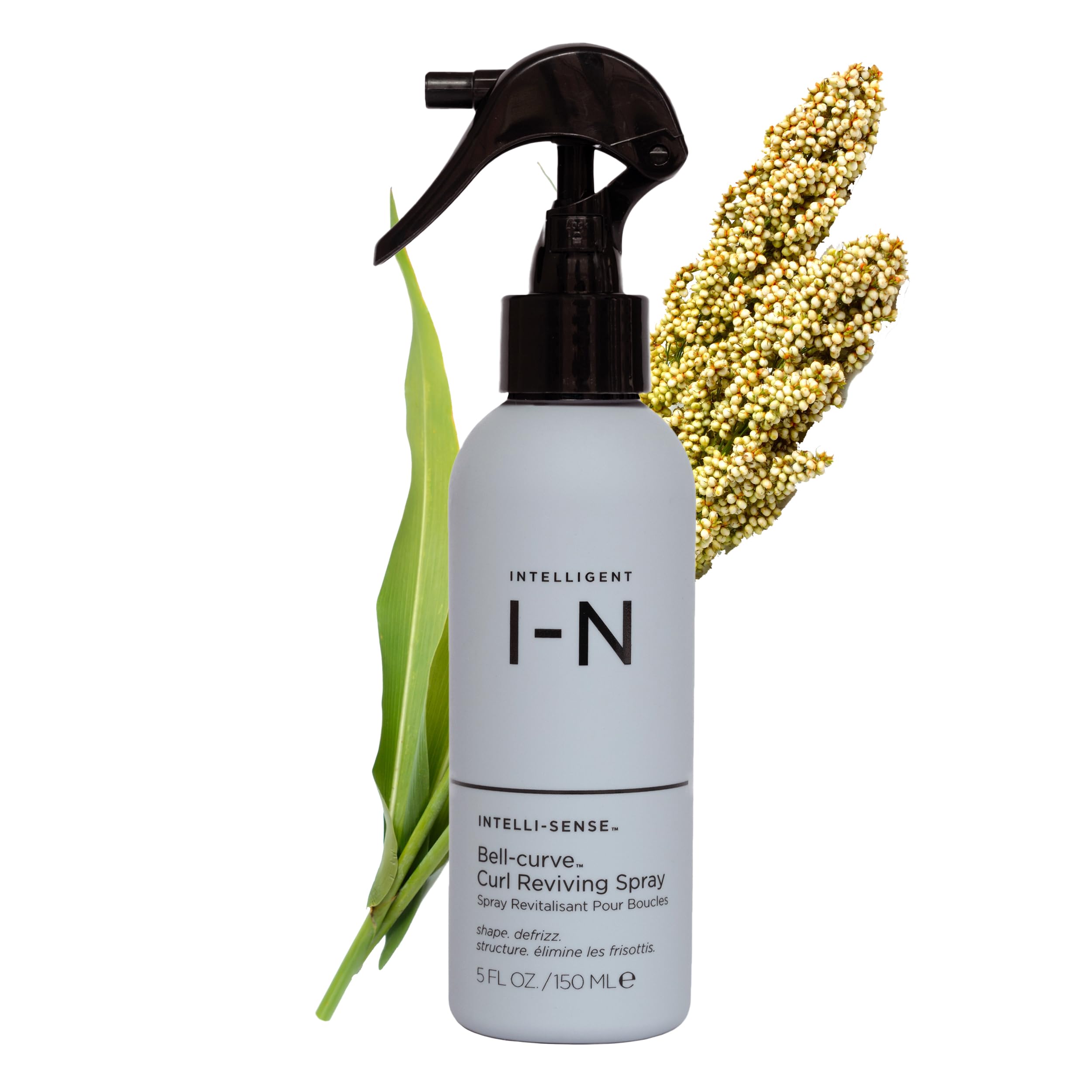 Bell-Curve Curl Reviving Spray for Curly Hair – Reactivates & Defines Curls, 96% Natural, Vegan, Frizz Control, with Quinoa, Rice Protein, Safflower