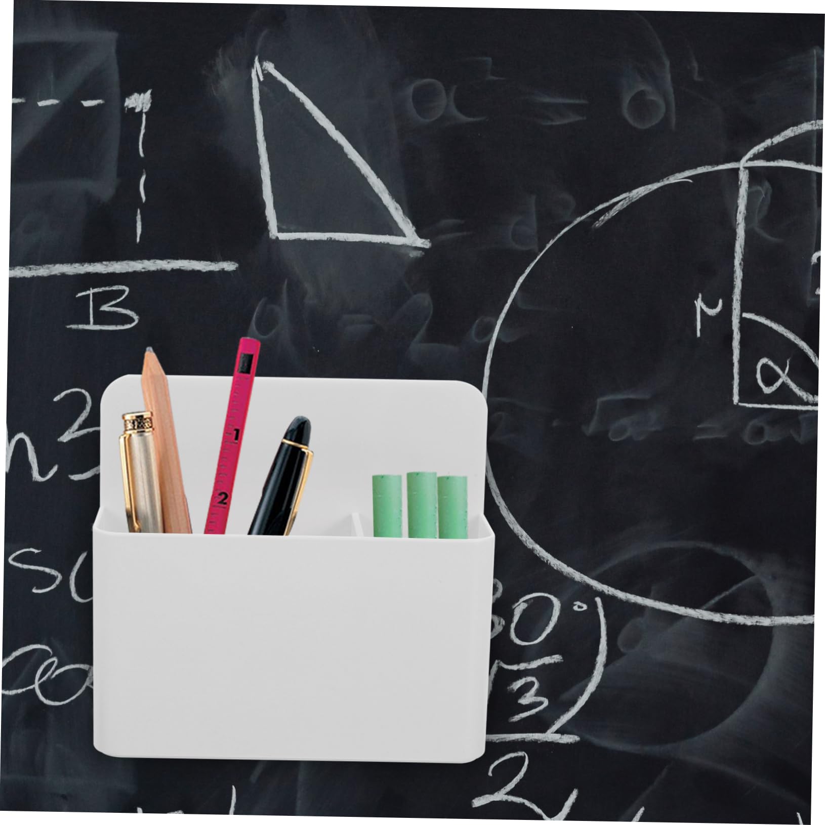 Uonlytech 3 Pezzi Portapenne Magnetico per Lavagna Organizer Bianco per Cancellabili con Scomparti Regolabili per e Scuola con Magneti Potenti per Metalliche