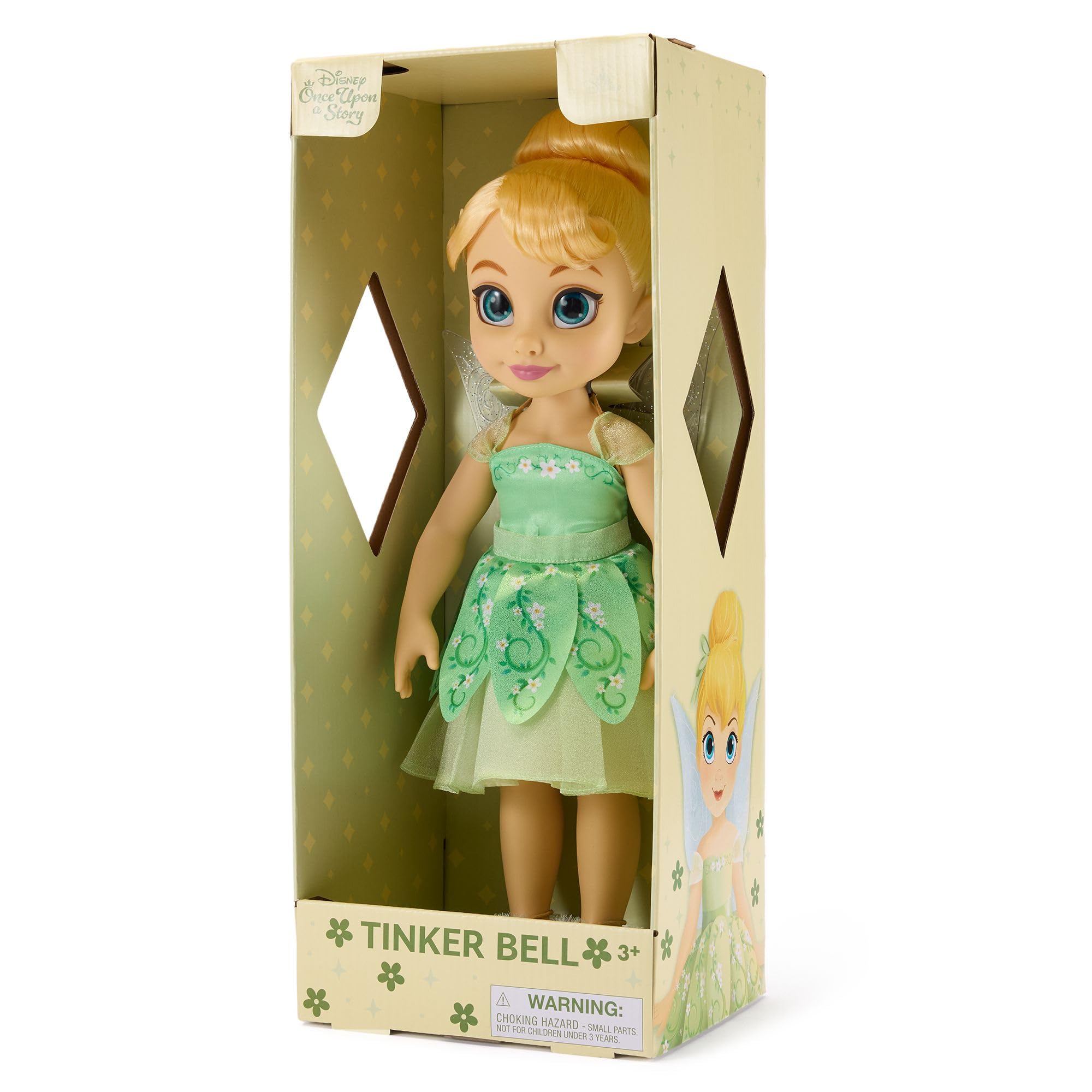 Disney Store Official Tinker Bell Doll with Toy Hair Brush, Peter Pan, 40.5cm / 16", Once Upon a Story Collection, Age 3+