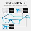 NEW VISION Reading Glasses with Magnetic Closure Reading Glasses Comfortable Magnetic Closure Front Reading Glasses NV2904 Reading Glasses 1.5 (Blue 1.5)