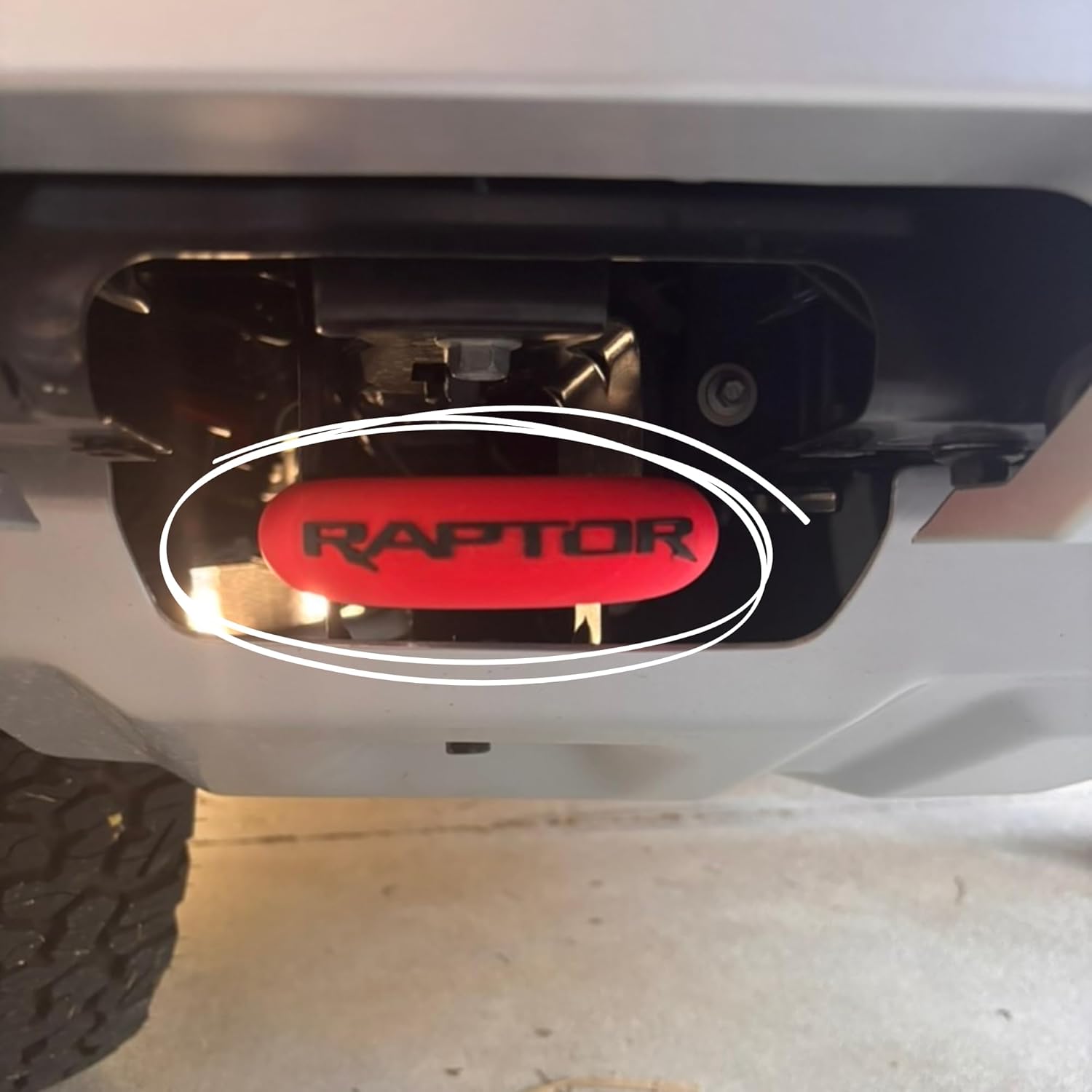 Premium Front Raptor Text NextGen Ranger Raptor Tow Hook Accent Covers for Round Hooks | Ranger Raptor Accessories and Parts