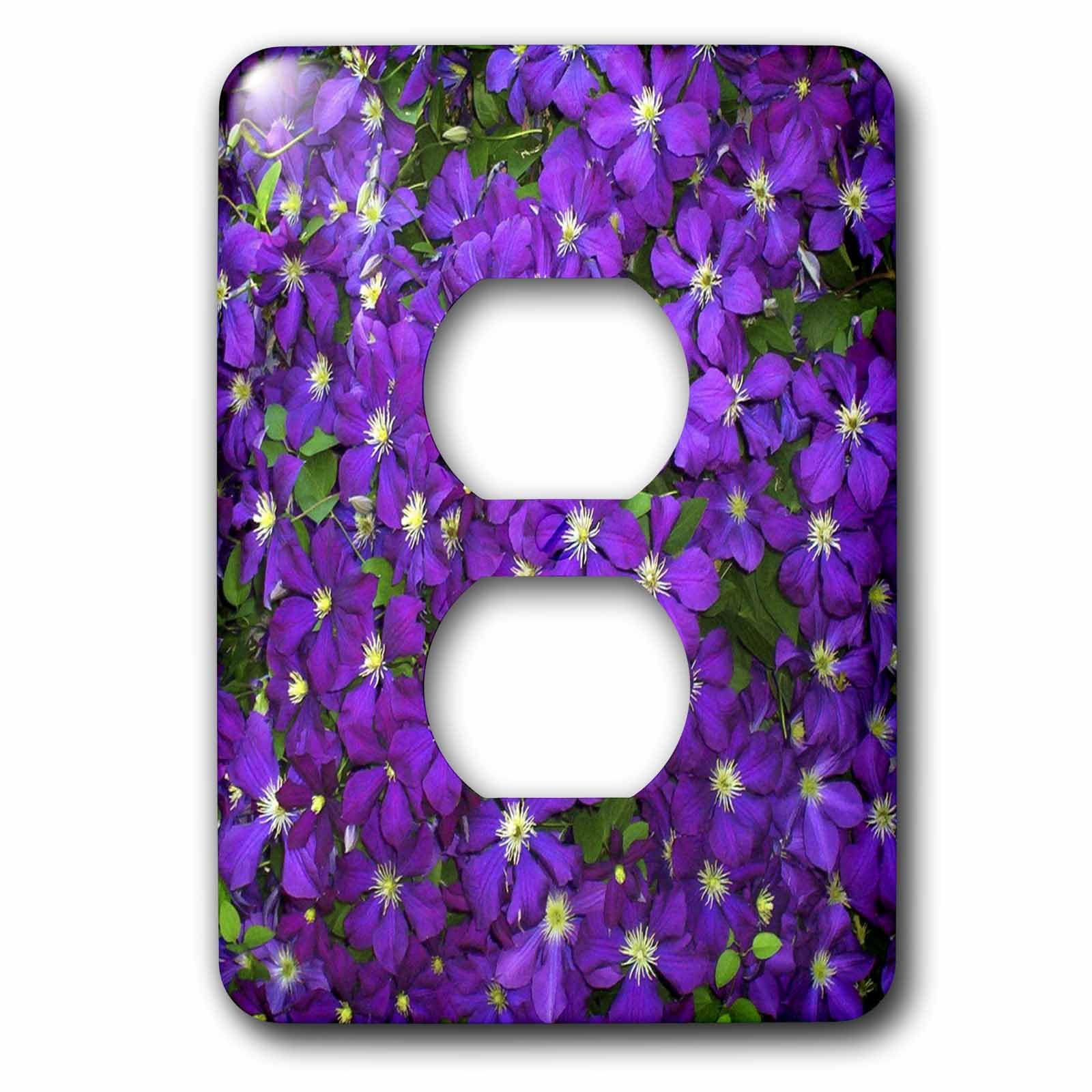 Plaque de finition double prise violette 3dRose lsp_55239_6 plastique