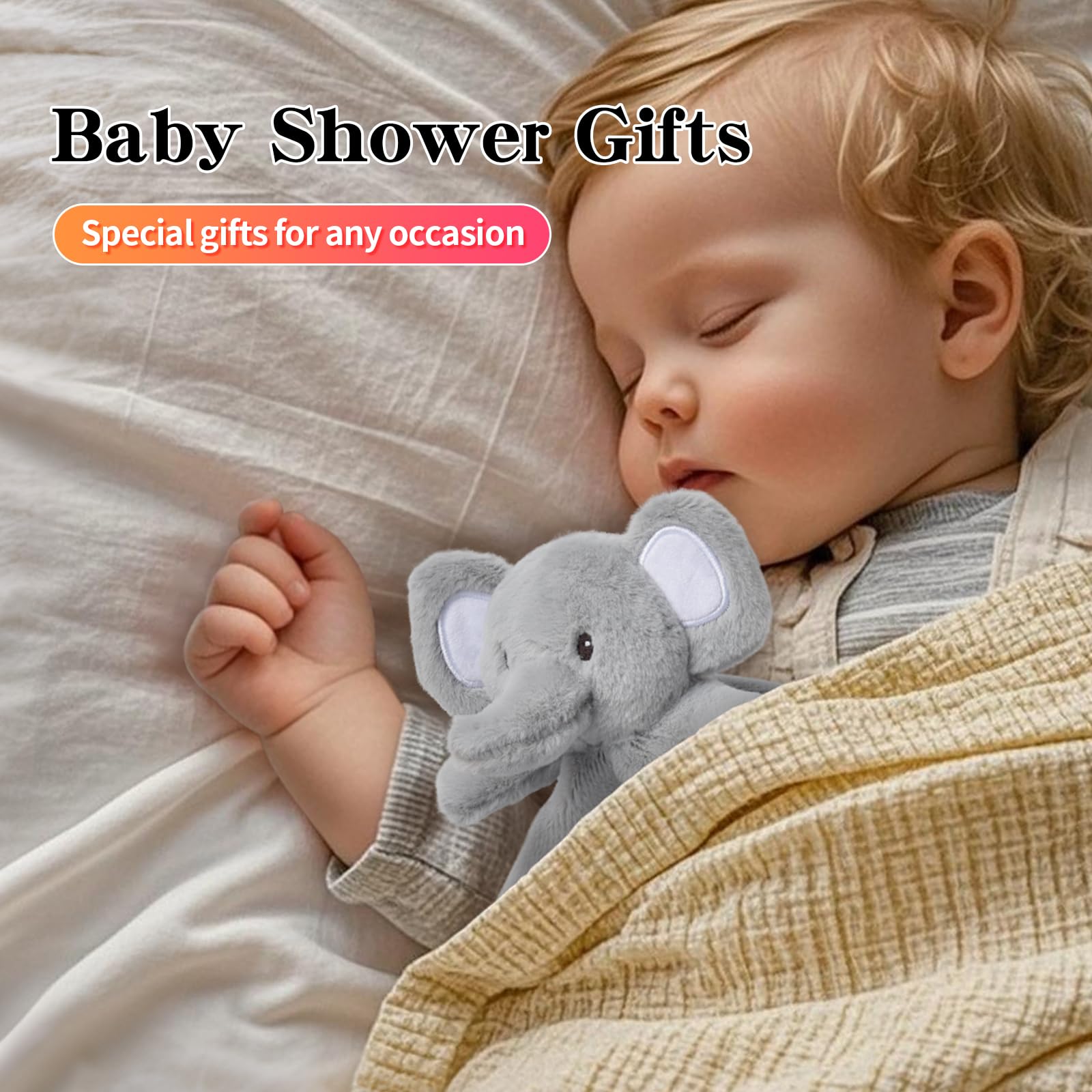 Manta de Seguridad de Oso bebé, Suave para bebés, para niños y niñas recién Nacidos, Manta de Seguridad Neutra con Animal de Peluche, Juguete para acurrucarse