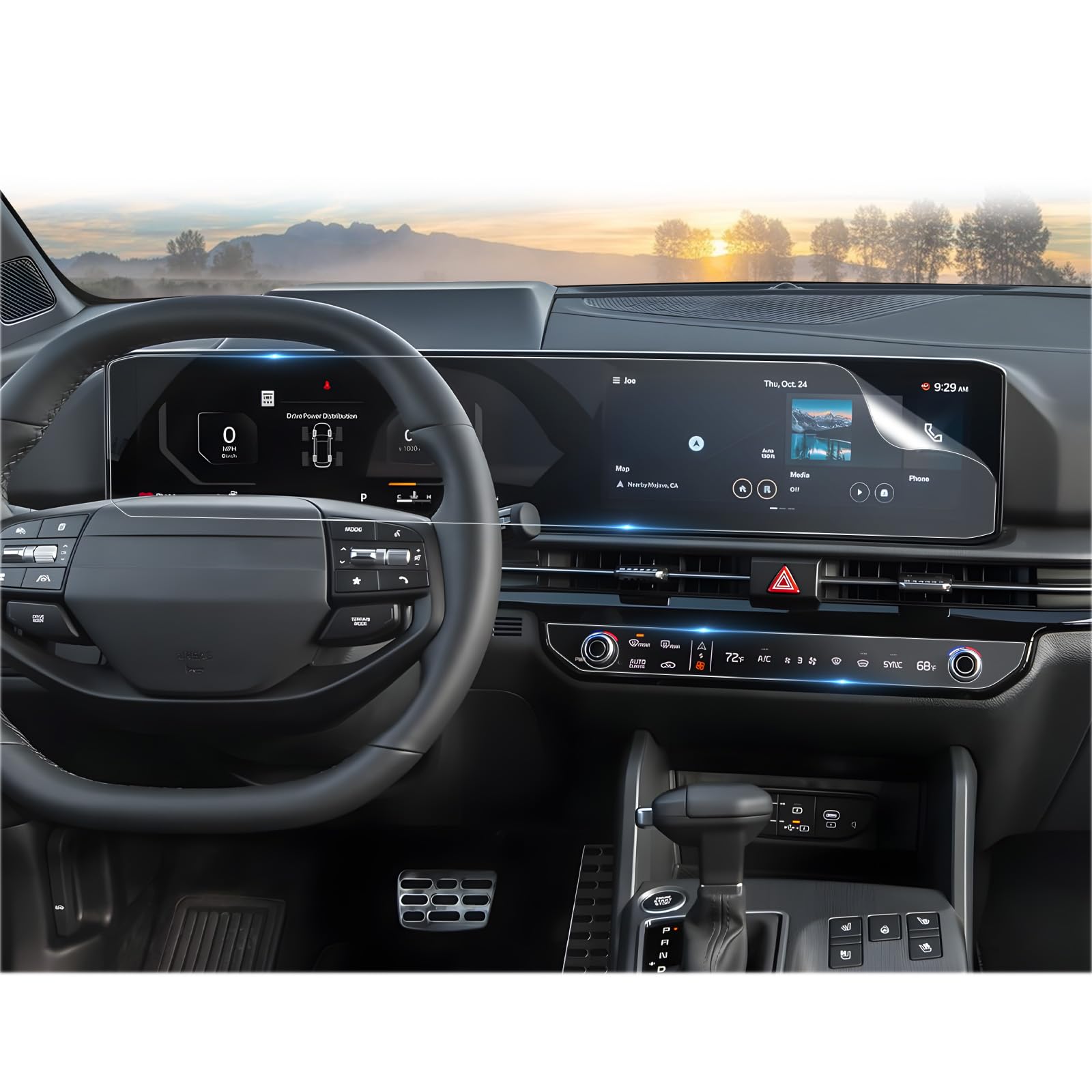 CDEFG for 2026 Kia Sportage Screen Protectors, 12.3 Inch Touchscreen All-in-One (2pcs) + AC (2pcs), Sportage (LX, EX, X-Line, SX, SX Prestige, X-Pro Prestige) Accessories Nano Film 2026 Kia Sportage All-in-One & AC Nano
