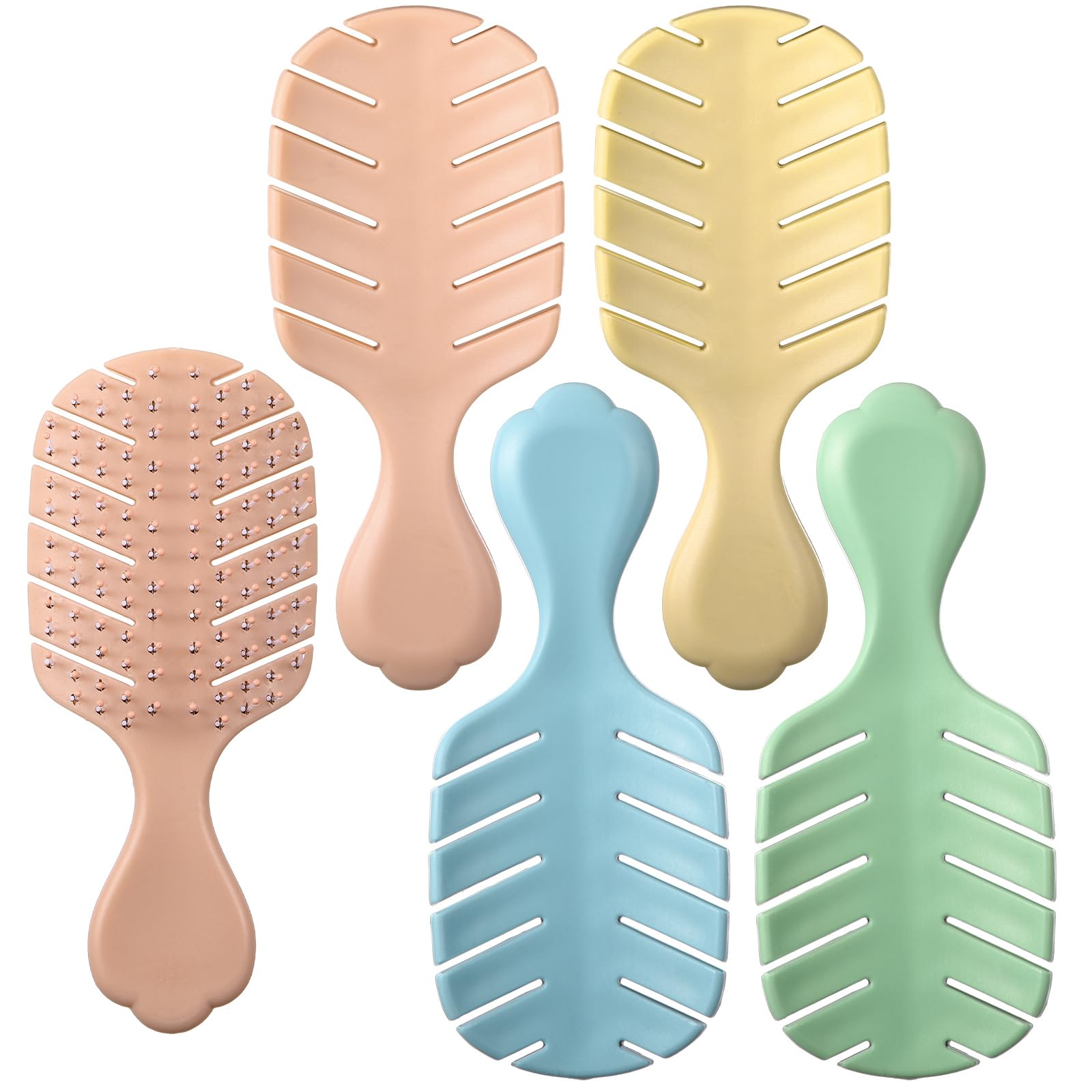 4 Pcs Mini Detangler Hair Brush Travel Shower Women Wet Hair