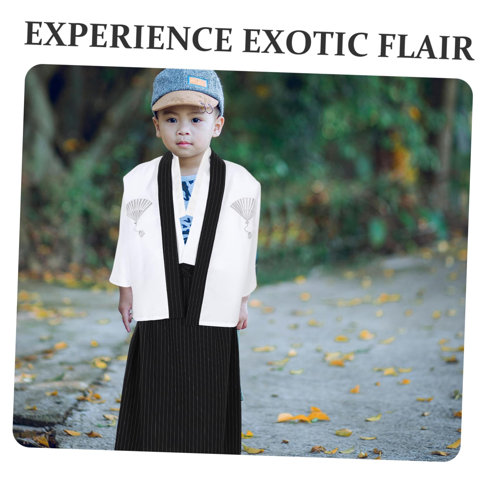 VALICLUD 3st Traditioneller Kimono Für Jungen-kimono-performance-kostüm Performance-zubehör Kimonos Für Japanische Jungen Männer in -uniform -kimono Polyester
