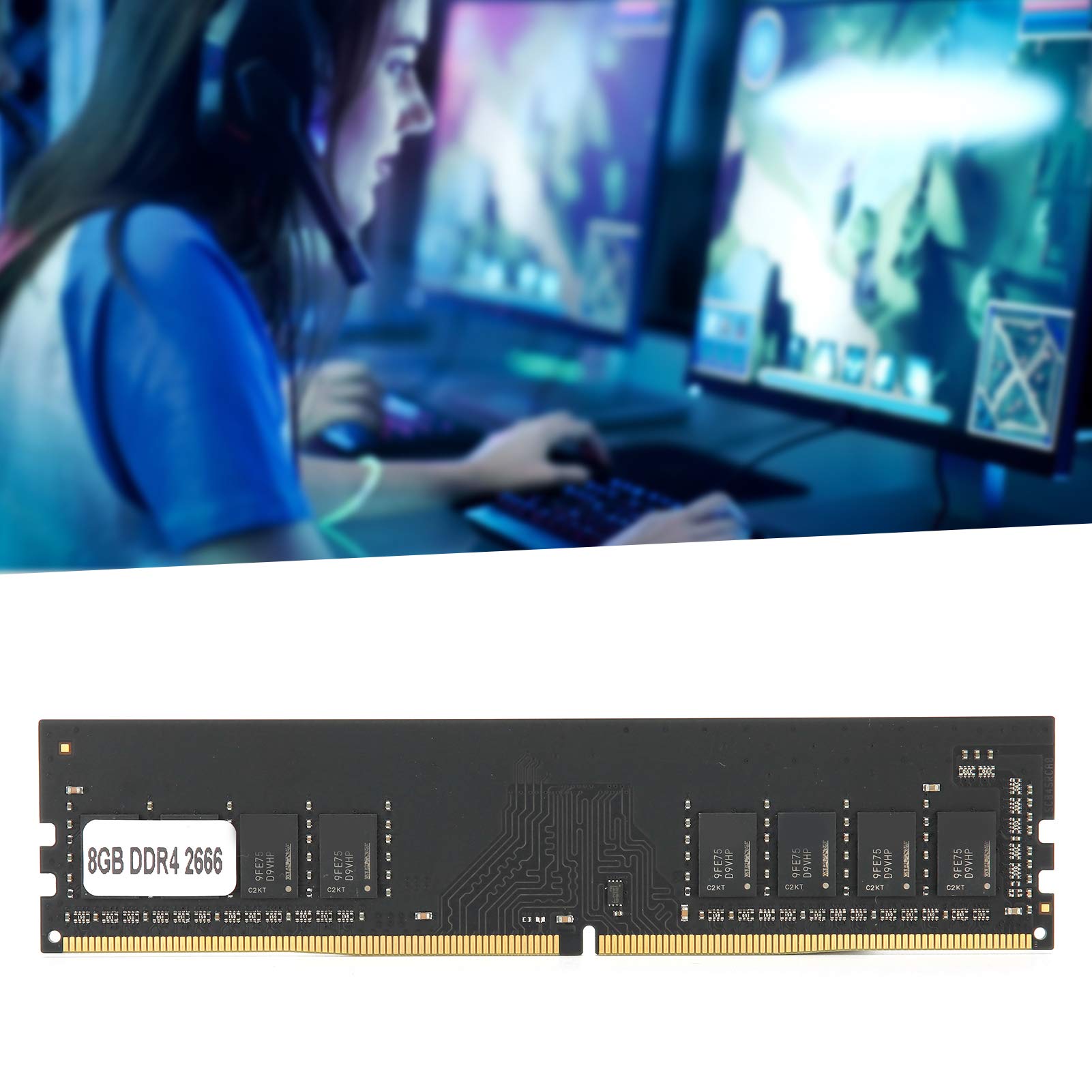 Generic Wydajny moduł Pamięci DDR4 PC4‑2666V/PC4‑19200 o Stabilnej Wydajności Zapewniający większą szybkość Działania Komputera dla Entuzjastów Gier (8 GB/2666 MHz)