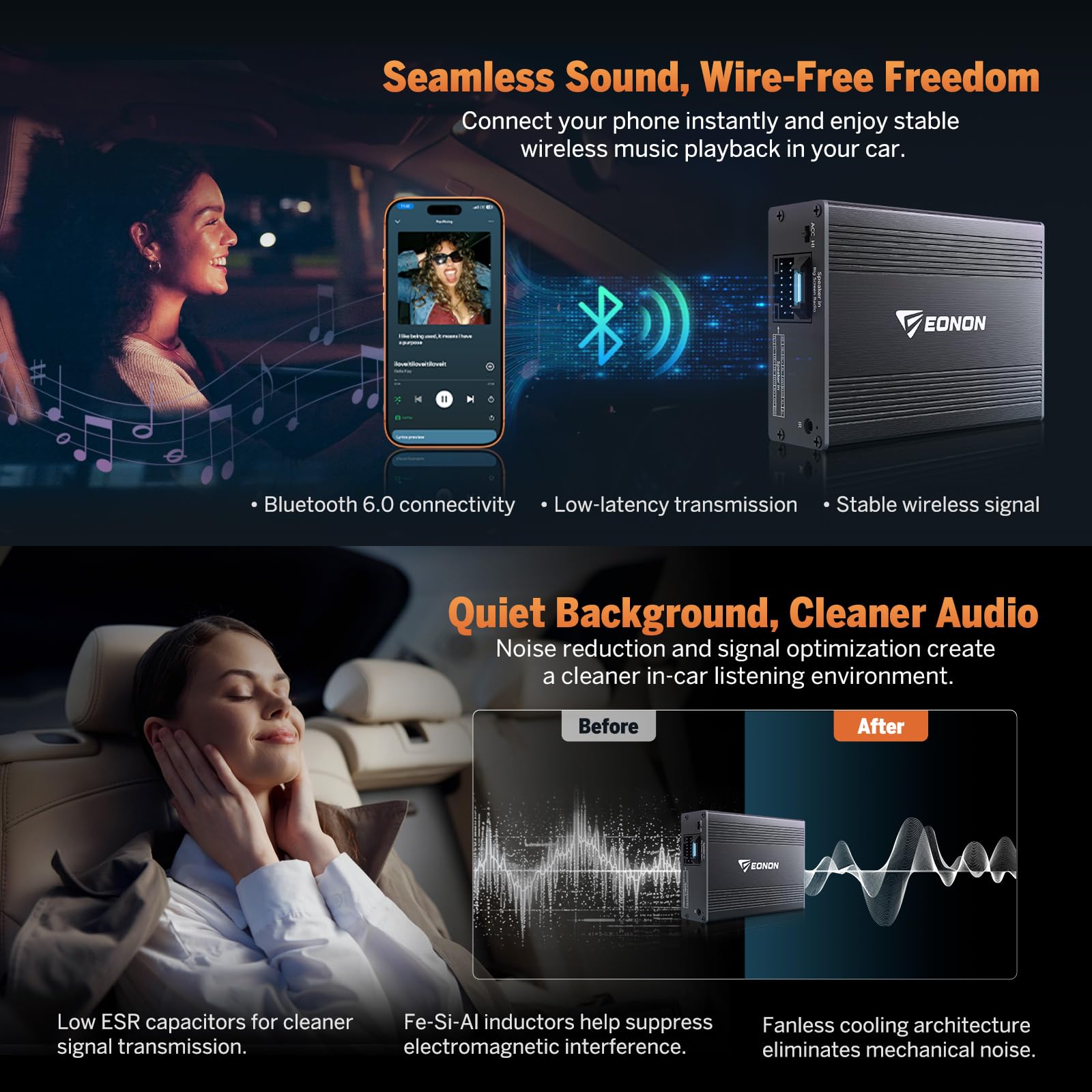 Eonon DSP Digital Amplificatore box 4CH × 40W uscita EQ Mode spina di alimentazione per Car Stereo Headunit A304