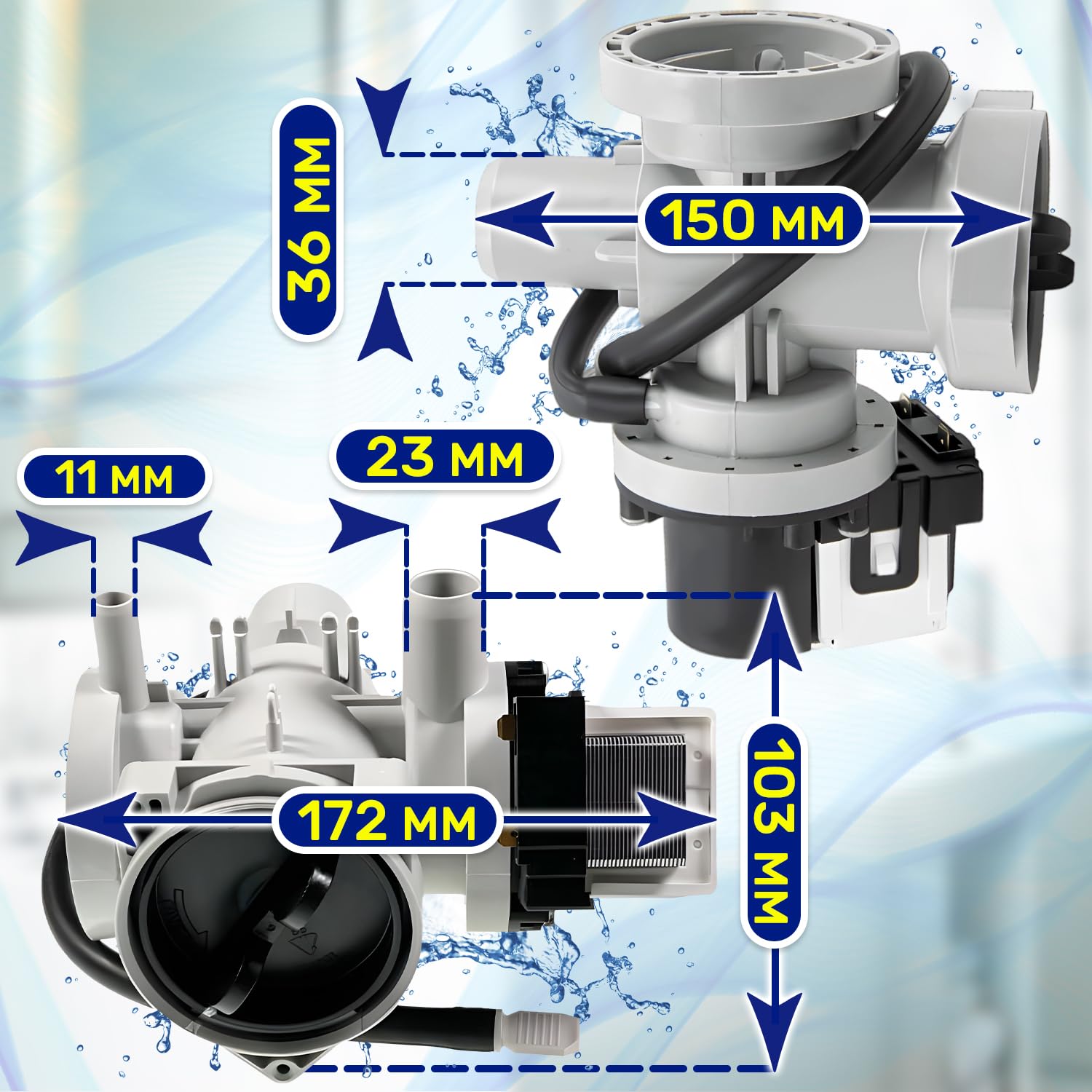 Bomba de Desagüe 30W para Lavadora EAU62263305 5859EN1006B para LG