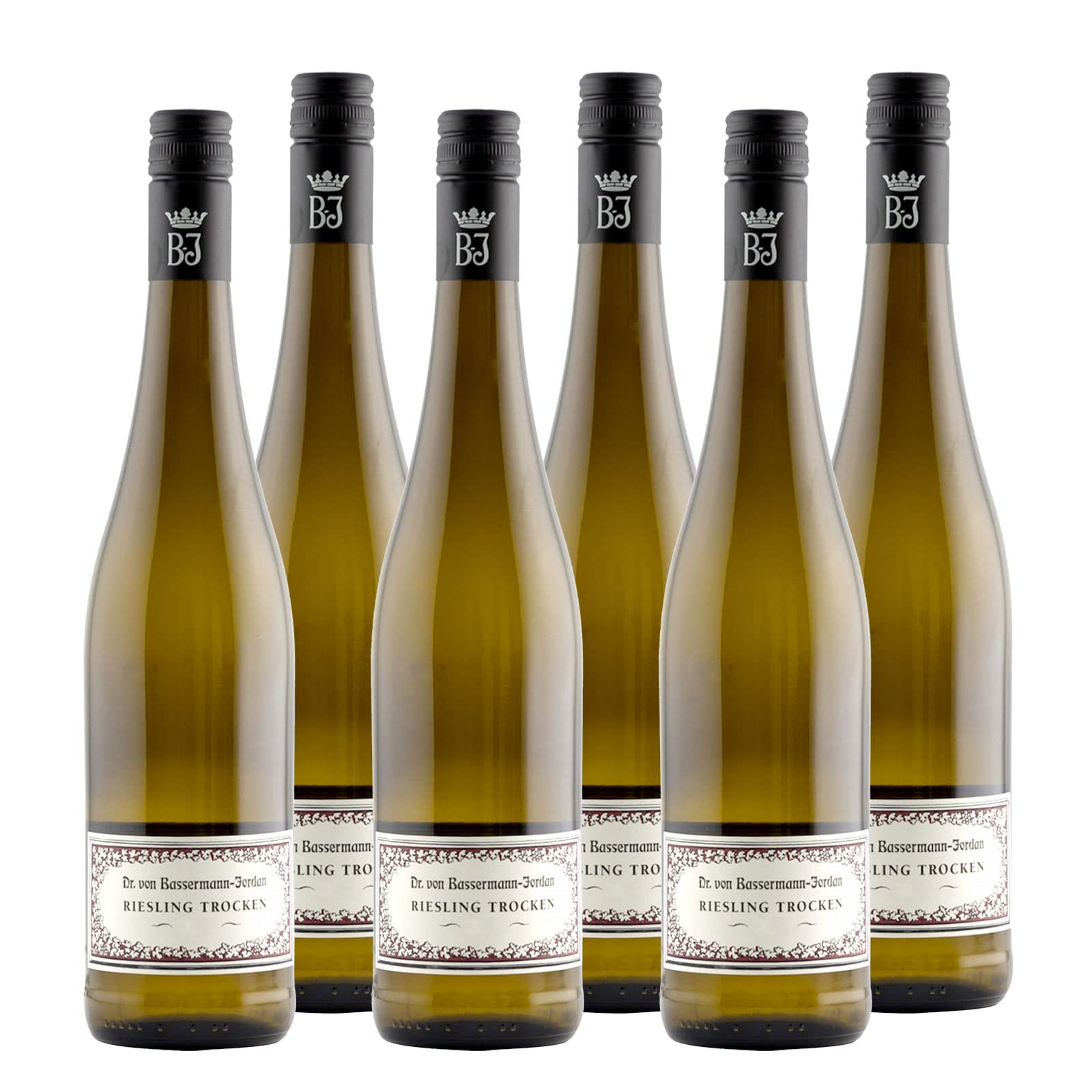 Bassermann Riesling trocken QbA Weißwein Pfalz trocken (6 x 0.75l)
