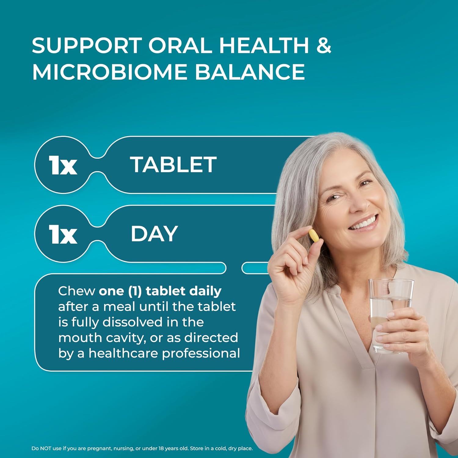 PUREHEALTH RESEARCH Oral Health Support - Dental Probiotics Supplement - for Fresh Breath, Teeth & Gums Health - with Xylitol, Vitamin D3, Zinc, Peppermint Oil, Guava Fruit Powder & More - 30 Tablets