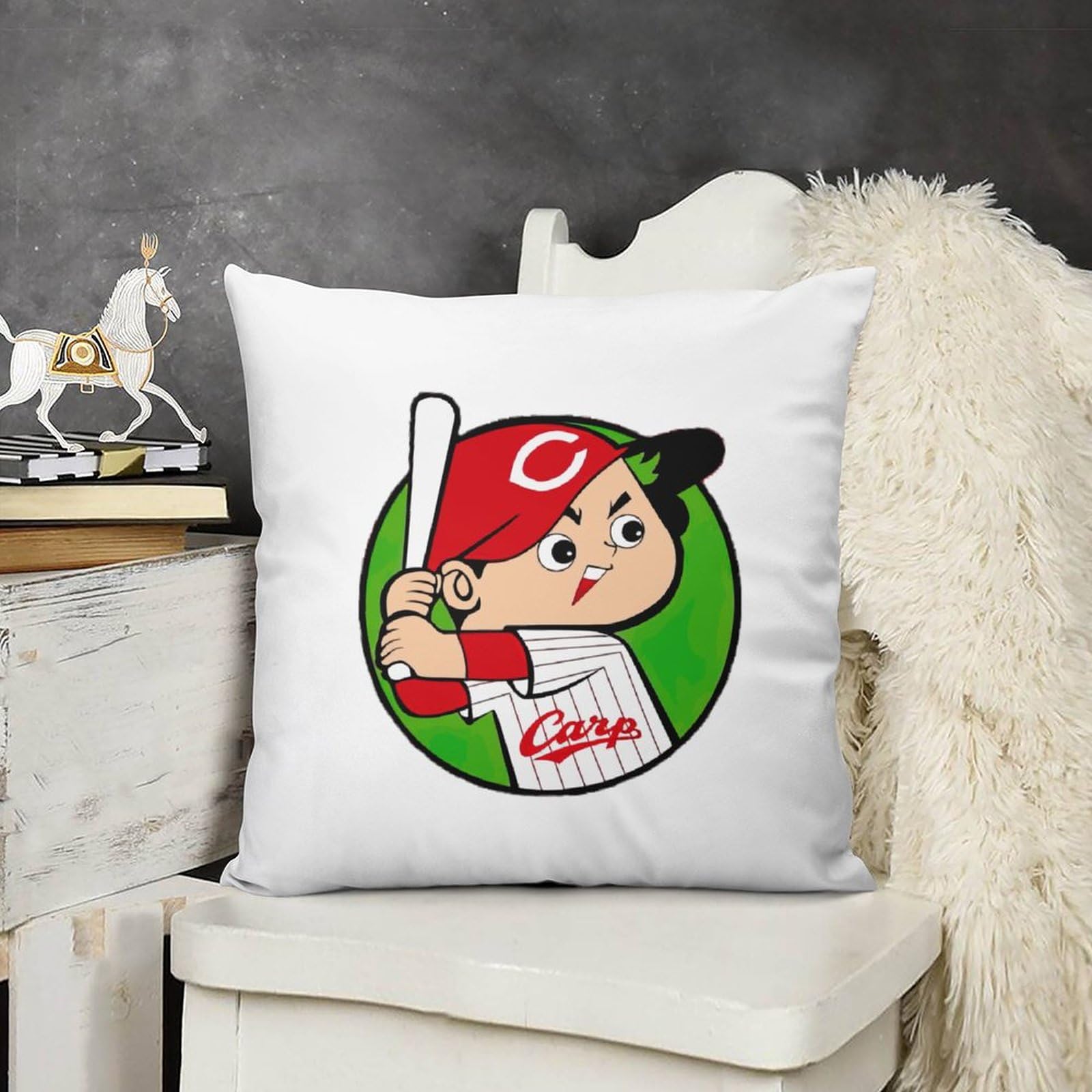 Amazon.co.jp: 広島-東洋カープ坊や 枕カバー 装飾枕カバー 抱き枕