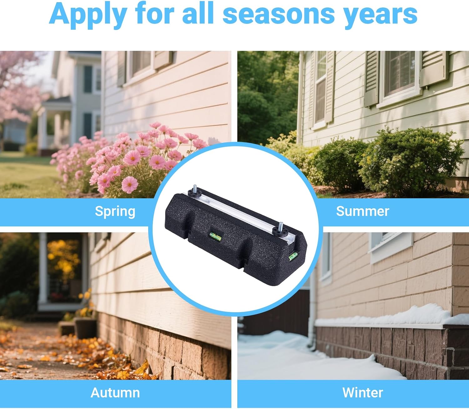 Floor Mounting Base Kit Mini Split Air Conditioning Systems, Heavy-Duty Condenser Pad for AC Condensers Heat Pump System, Rubber Anti-Vibration Pads Outside 1500lbs 9000-18000BTU