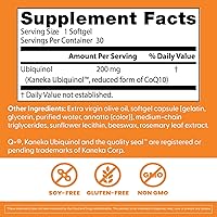 Vista 3 de Doctors Best Ubiquinol, coenzima Q1 de forma reducida, 200 mg, sin OMG, sin gluten, sin soja, 30 cápsulas blandas