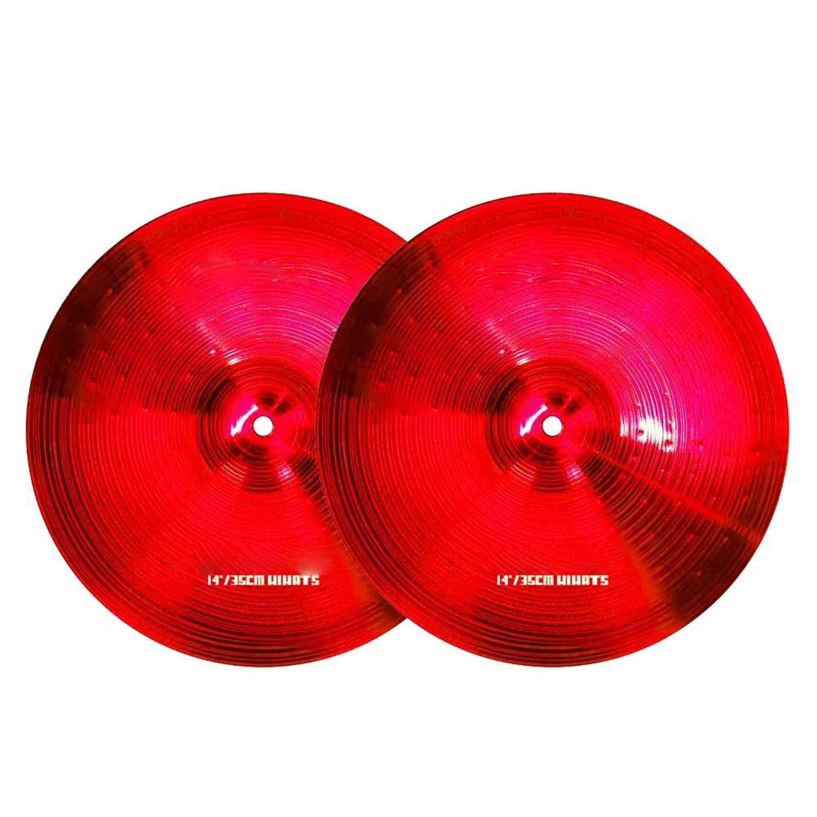 Talerz Zestaw Talerzy Do Bębna 7 Szt 14 Hi Hats 16 Crash/Stacker 20 Ride 10 Splash 18 Cali Profesjonalne Wykonanie(Red)