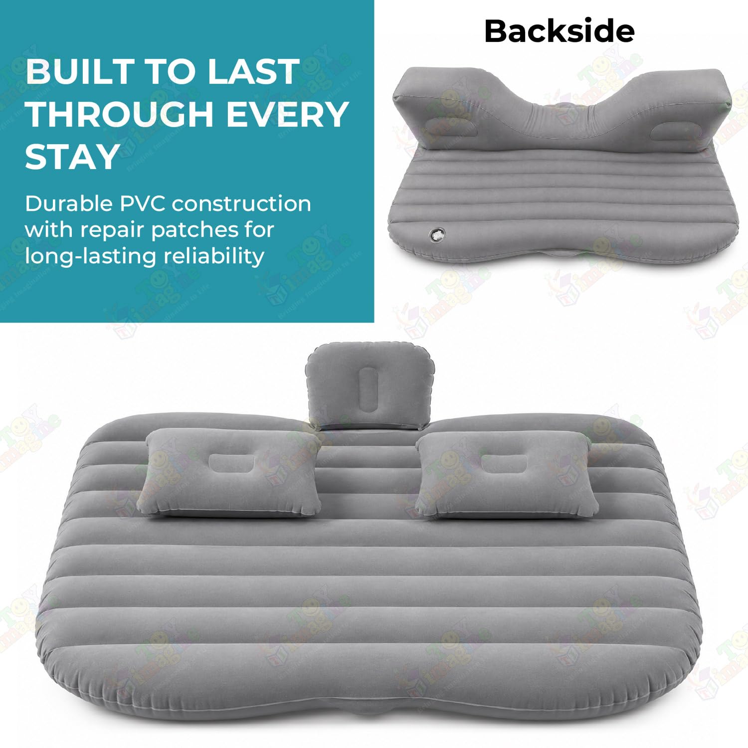 Inflatable Car Bed - Kids Travel Bed with Pump -7