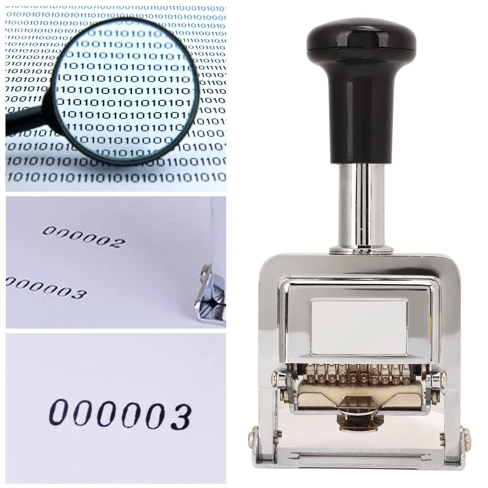 Automatyczna maszyna do numerowania Stempel ze stopu cynku 10-cyfrowy samotuszujący numer Stempel ze stopu Łatwa obsługa Przezroczysty tusz samotuszujący Stempel z numerem biletu Numer seryjny Numerow
