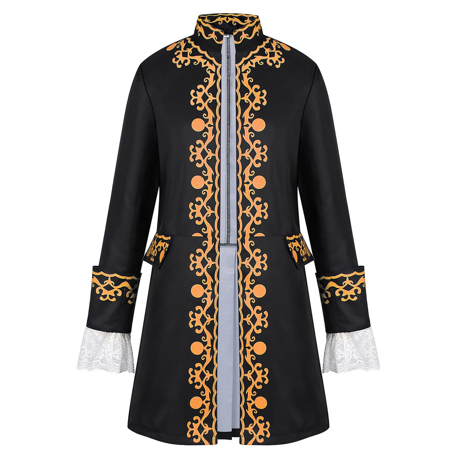 Dgoopd Steampunk Jacket Men Gothic Victorian Tailcoat Vintage Frock Coat Medieval Tuxedo Halloween Costumes for Men