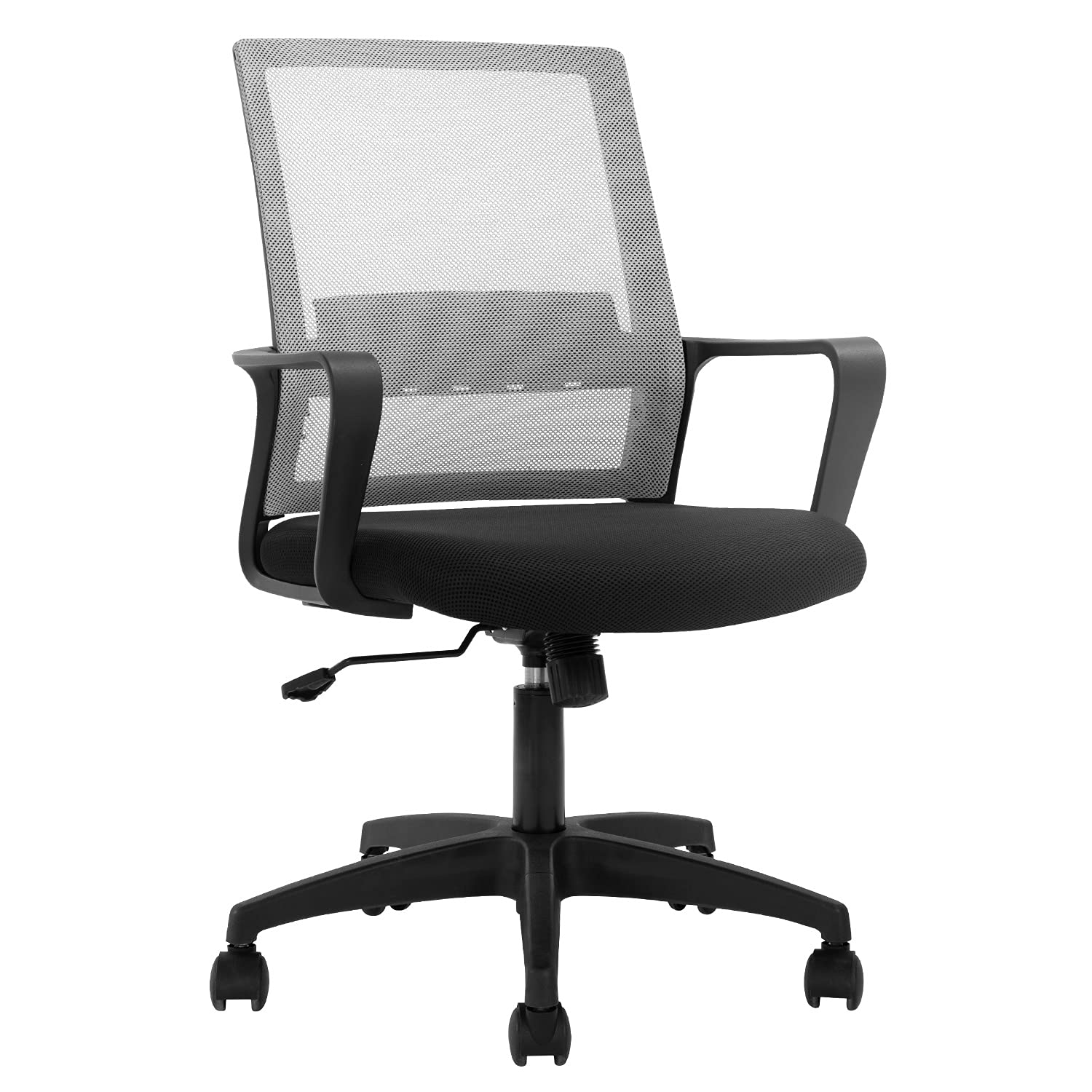 Office Chair Ergonomic Desk Task Chair Mesh Computer Chair Mid-Back Mesh Home Office Swivel Chair Modern Executive Chair with Wheels Armrests Lumbar