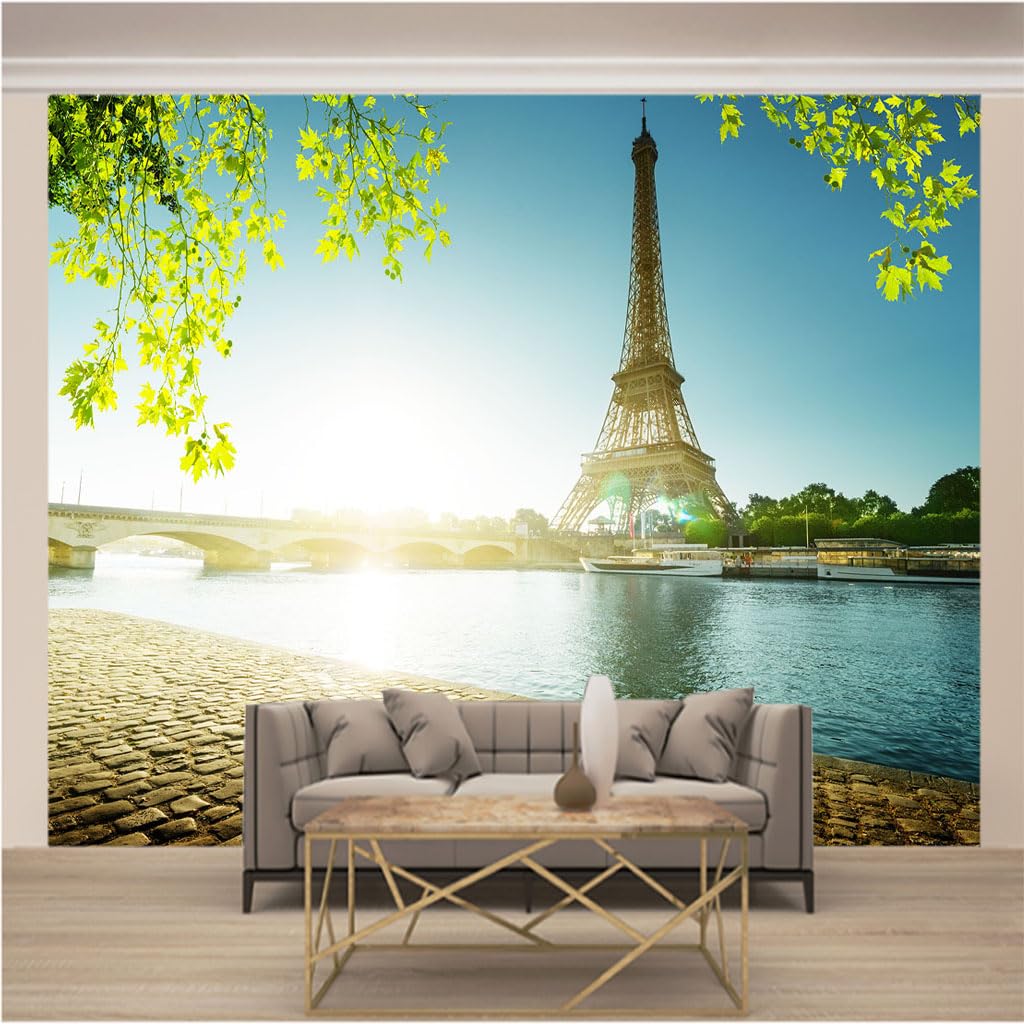 Papier Peint Moderne Salon et Chambre à Coucher | Décoration Murale Tour Eiffel