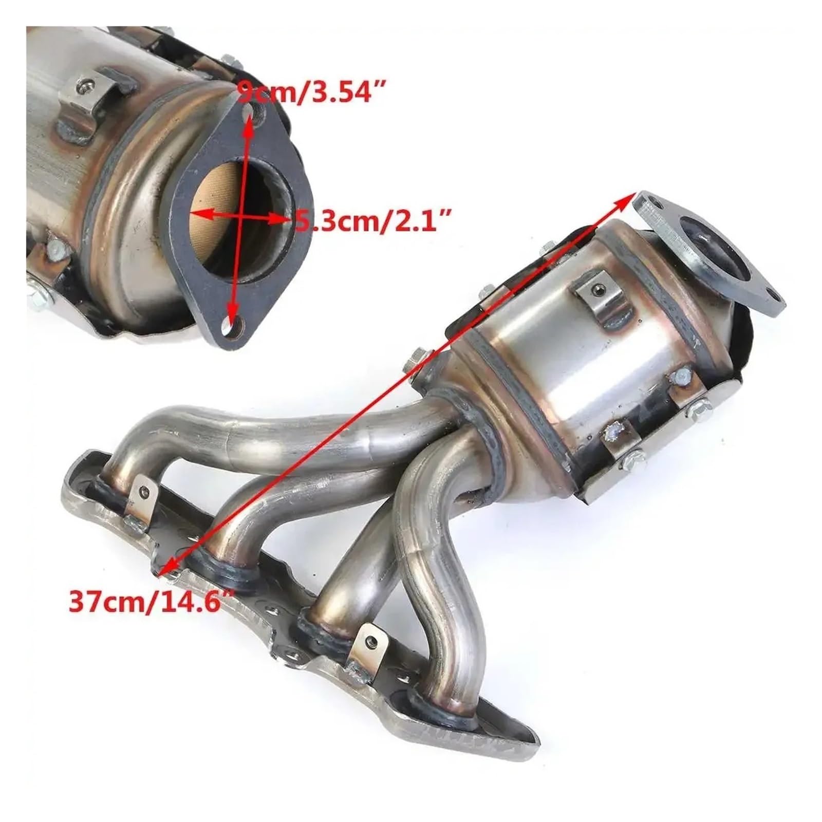 Katalizator Wydechowy Układu Wydechowego Pasuje Do Hyundai Accent Veloster 1.6L 2012-2017 Racing Uniwersalny katalizator z wlotem/wylotem