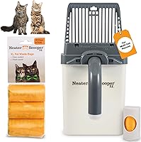 Neater Scooper XL Cat Litter Scoop with 60 Bags - Extra Large Mess-Free Scooper for Multi-Cat Homes, Quick-Sift Spill-Proof Design