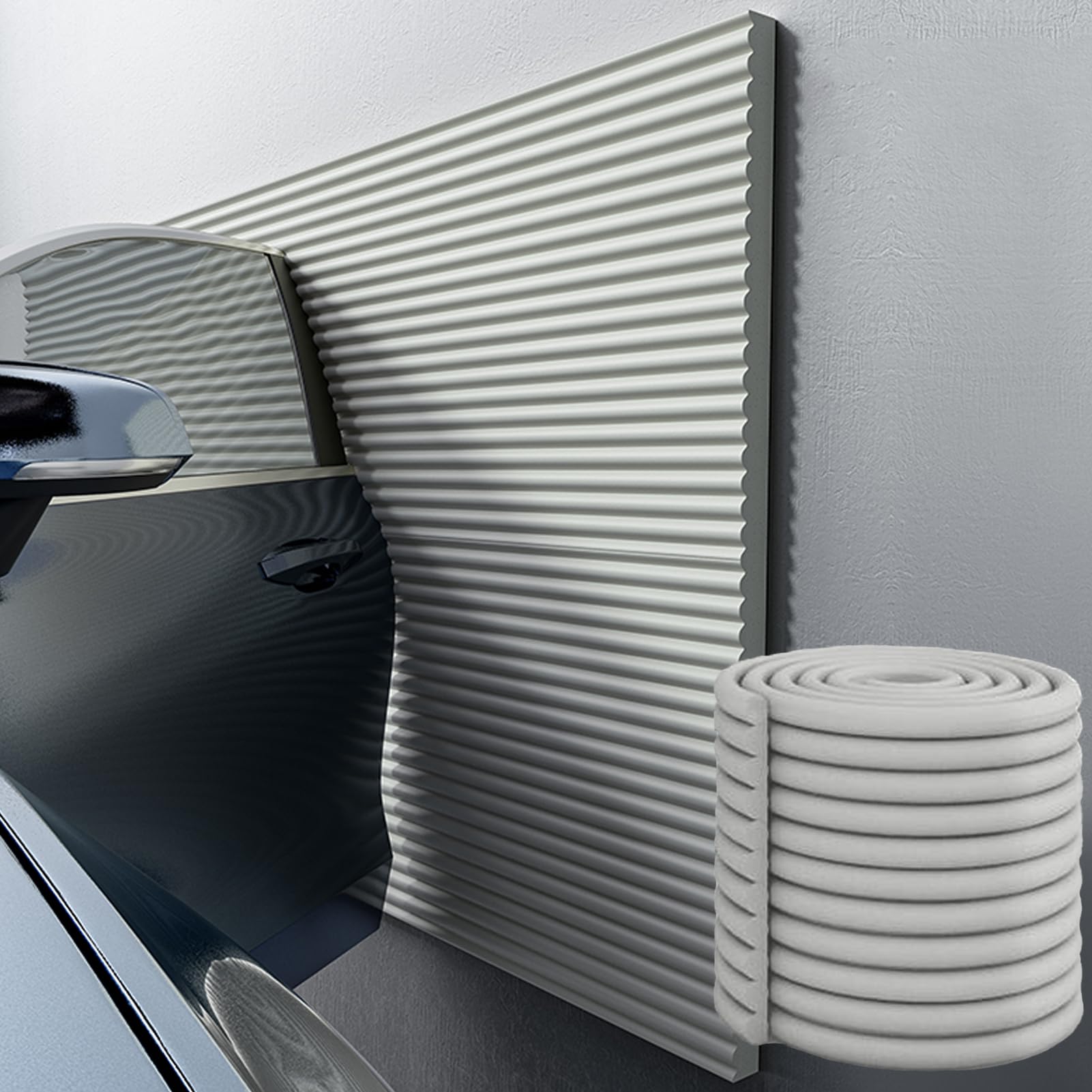 Garage Wall Protector for Car Doors, Strong Foam Car Door Bumper Guard for Parking Garages, Wall Padding Bumpers Corner Guards Protector Strip Waterproof/Anti-Scratch/Collision