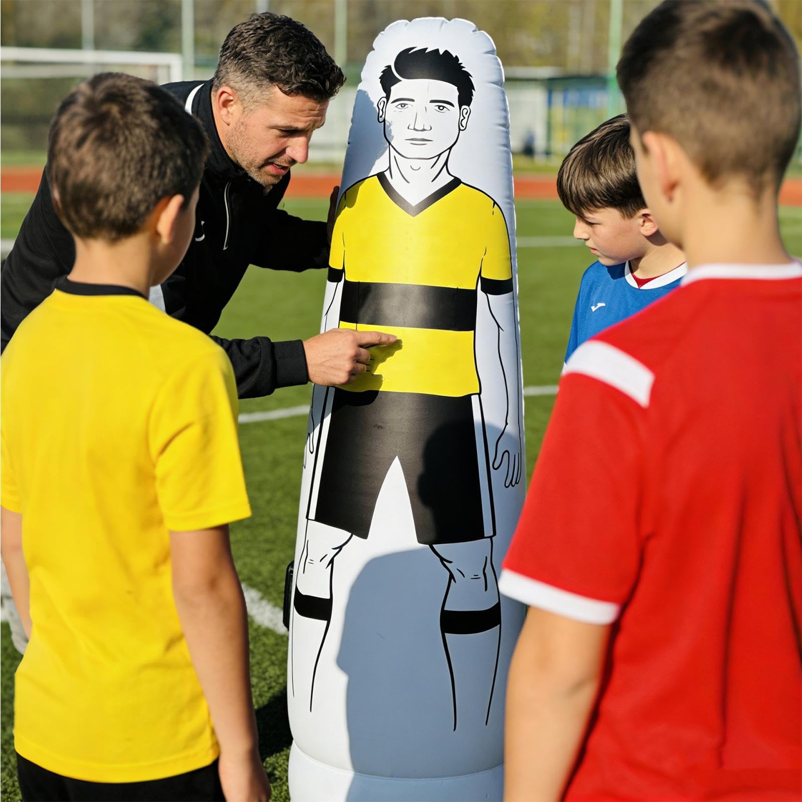 Muro Difensivo per Calcio Di Pratica Gonfiabile Sicuro Portatile E | Attrezzatura Di Allenamento Per Portiere E Difensore Per Adulti Appassionati Principianti Ragazzi