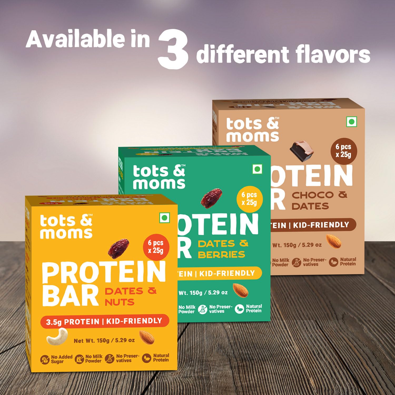 Tots & Moms Kids-Friendly Protein Bar – Choco & Dates (25g x 6) | 3.5g Protein per Bar | Antioxidant-Rich Cocoa & High-Fiber Oa — Amazon image 6