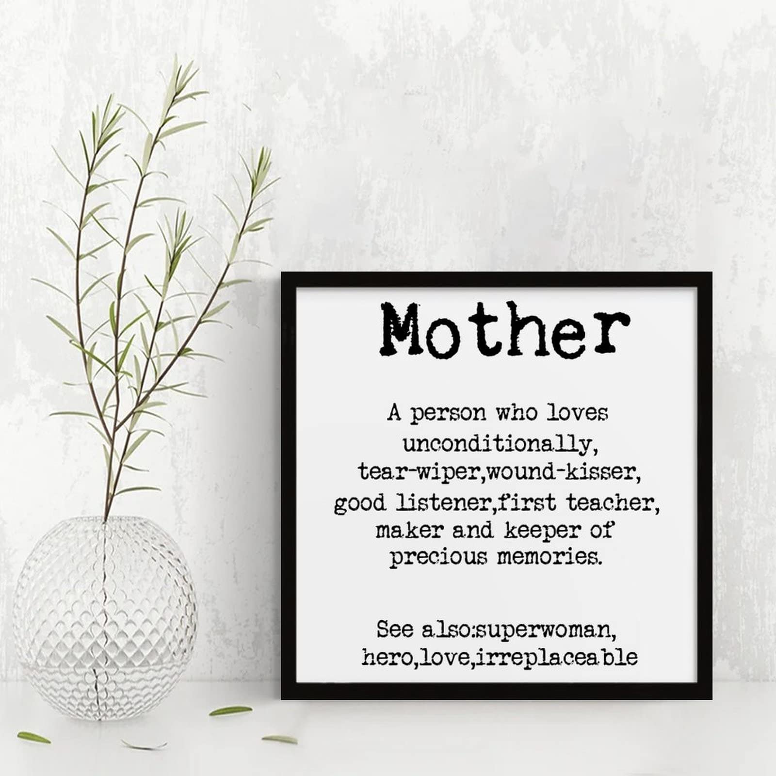 Amazon.com: RainSunshine Farmhouse Wood Sign with Frame,Mother