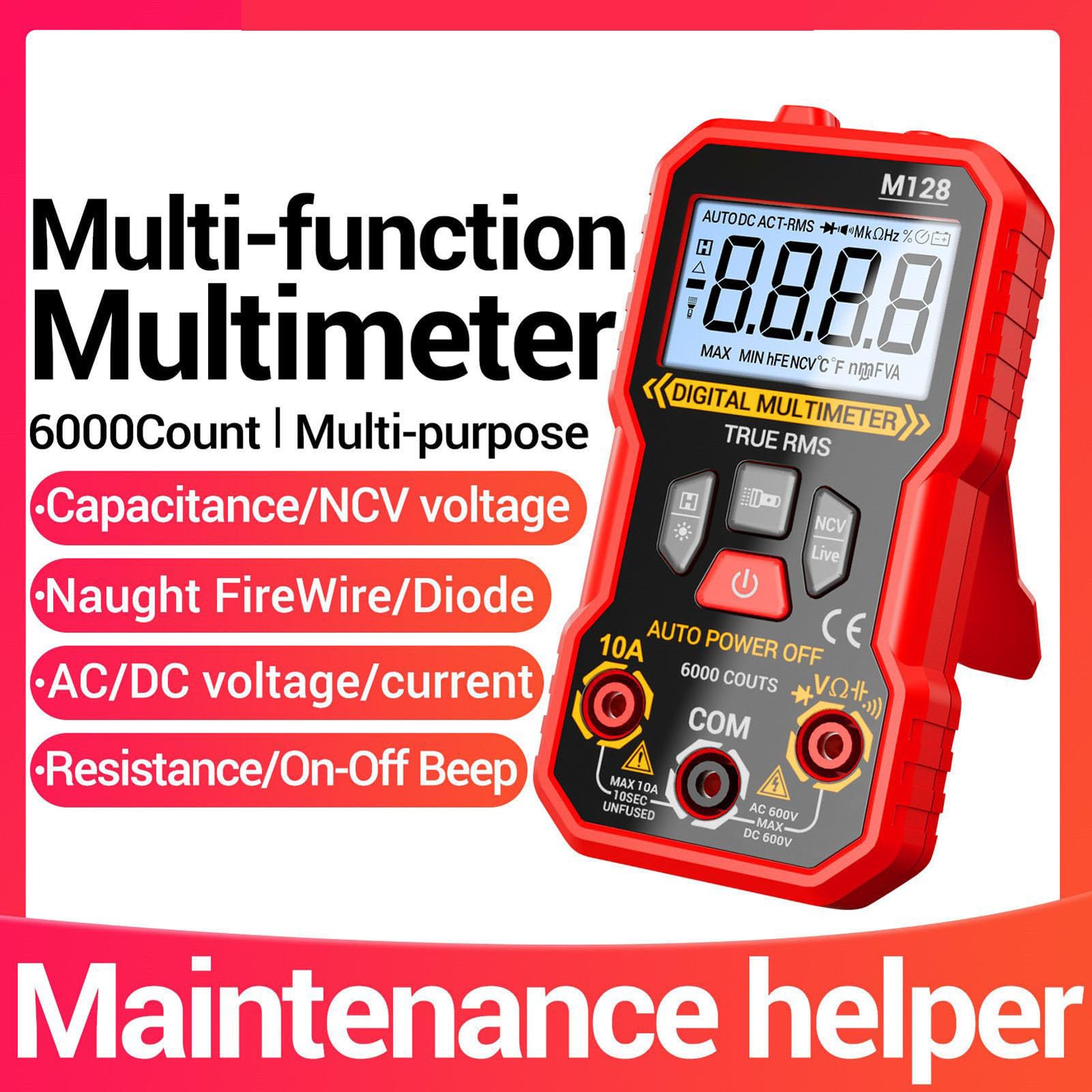 Multimetr Tester - Inteligentny Tester Napięcia 6000 Pomiarów | Narzędzie Pomiarowe do Obwodów Elektrycznych Diagnostyki Baterii Przemysłowych